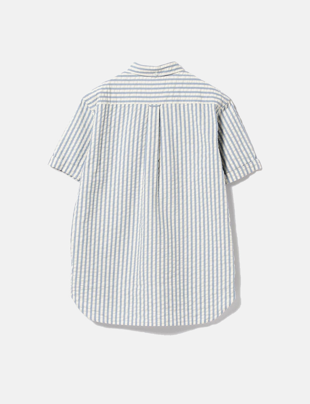 Beams Plus B.D Short Sleeve Pullover Shirt (Seersucker) - Indigo Blue — BHODE