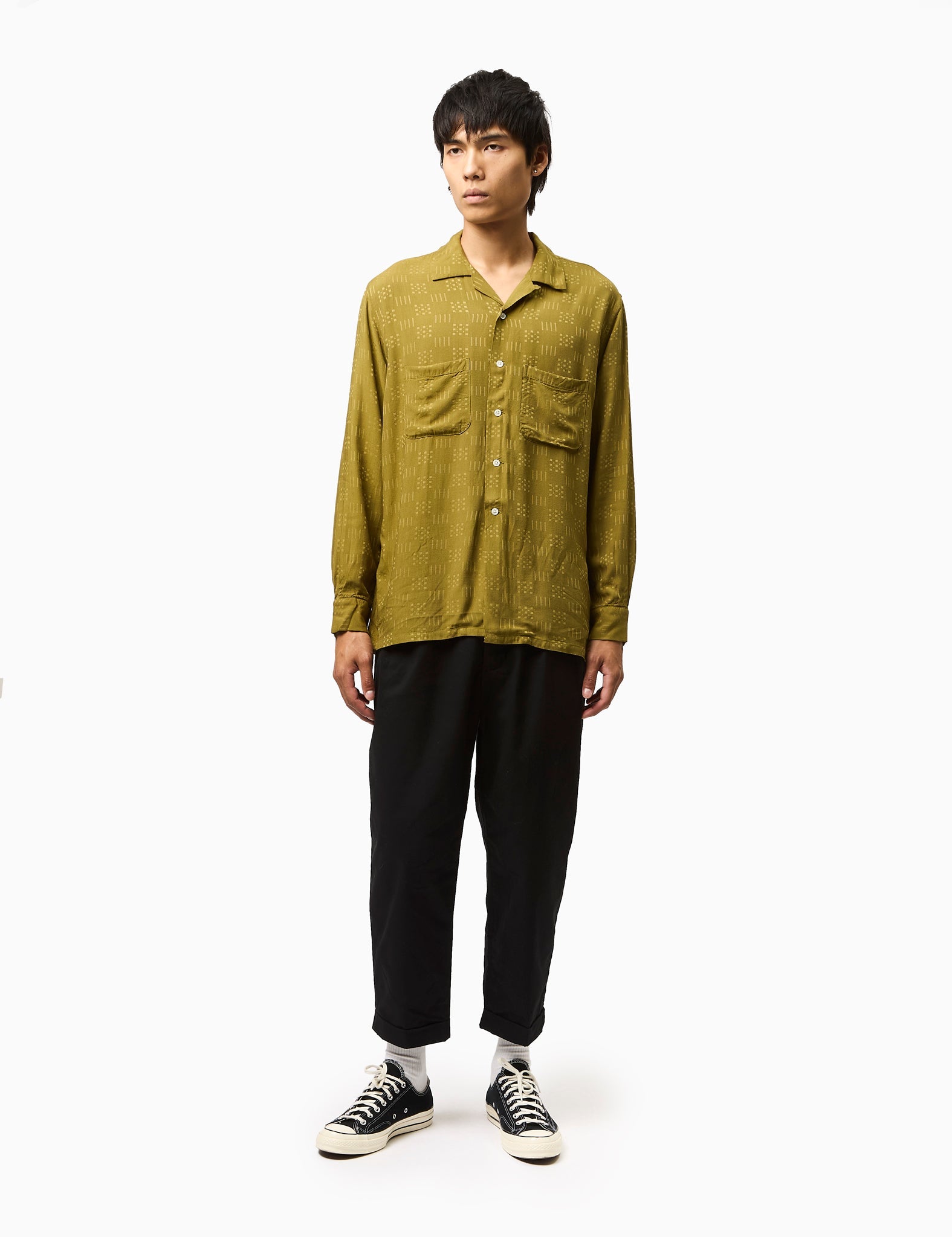Beams Plus 2 Pleat Twill Trousers - Black — BHODE