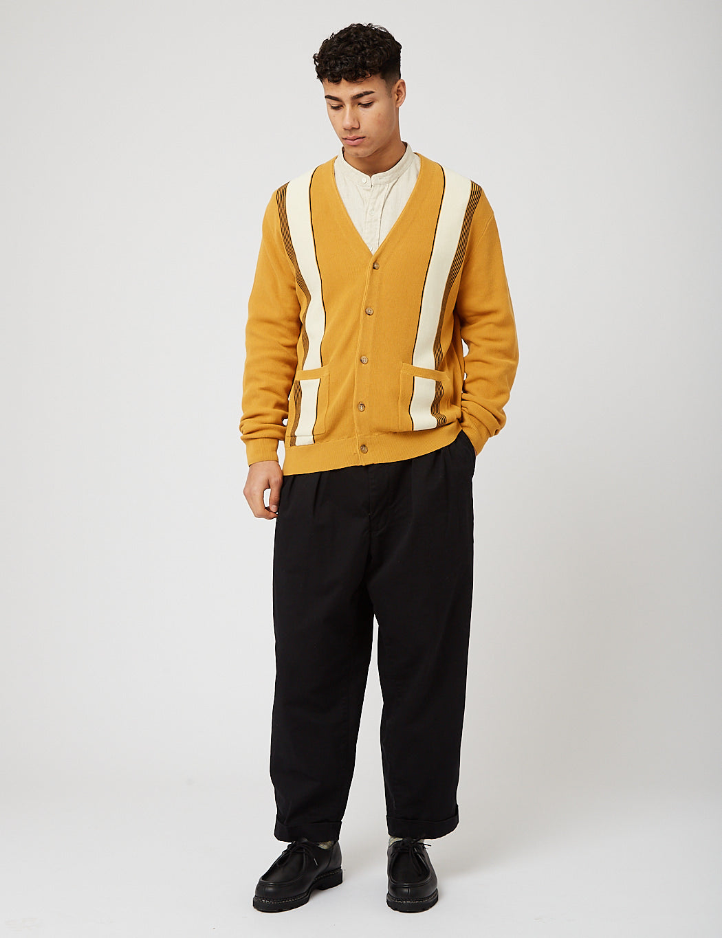 Beams Plus 2 Pleat Twill Trousers - Black — BHODE