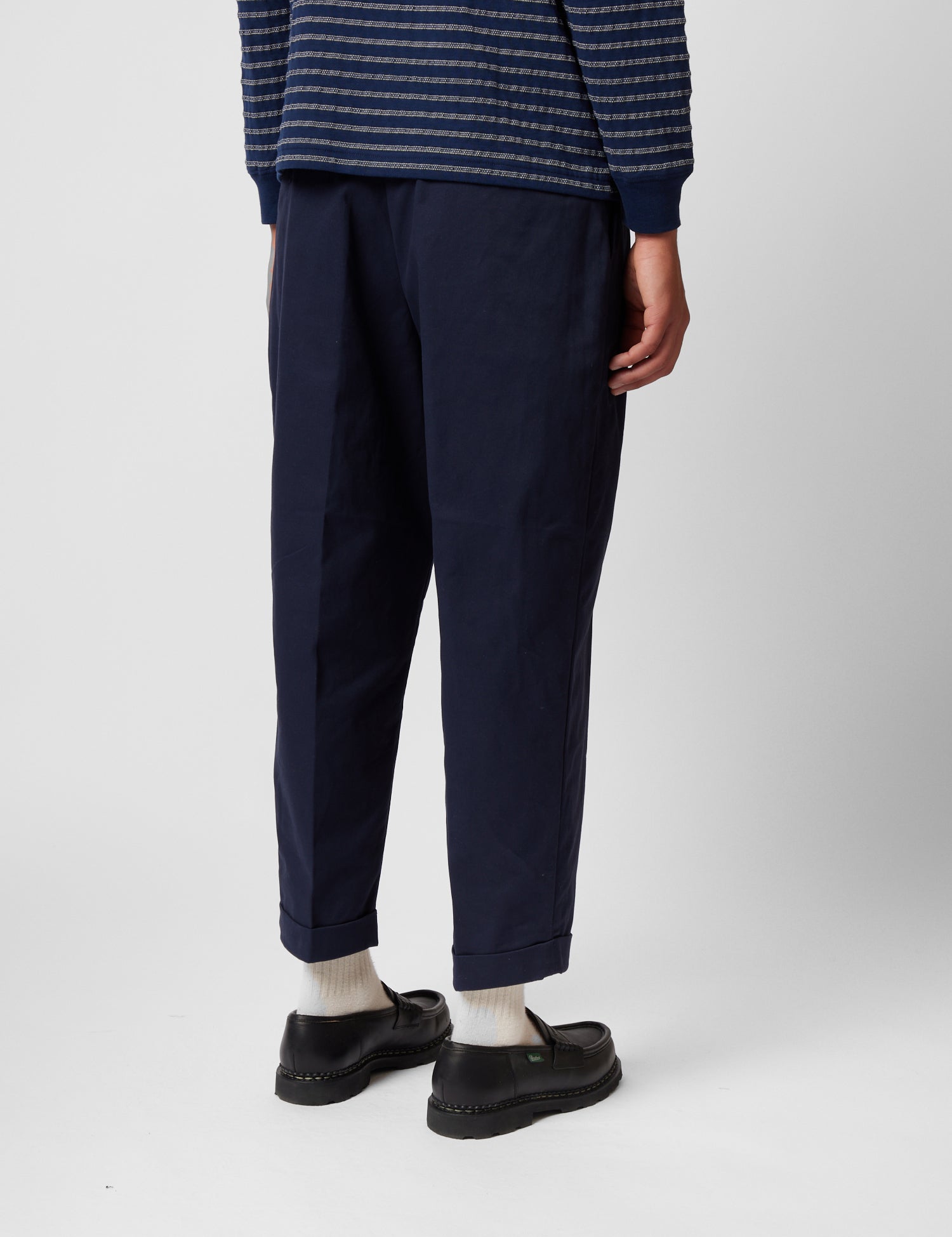Beams Plus 2 Pleat Twill Pants - Dark Navy Blue — BHODE