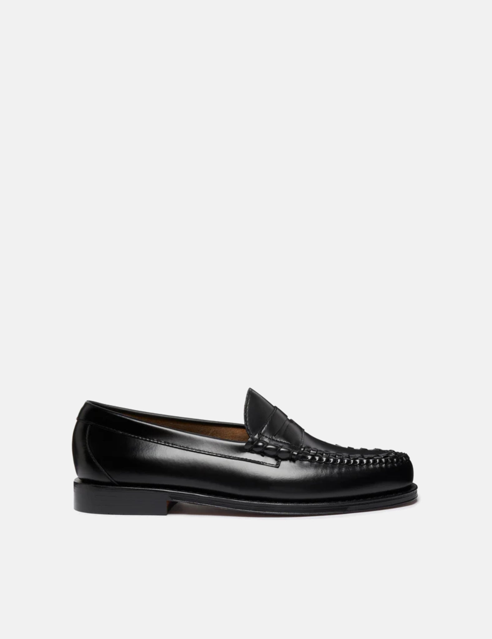 G.H. Bass Weejun Larson Weave Moc Loafer (Leather) - Black — BHODE