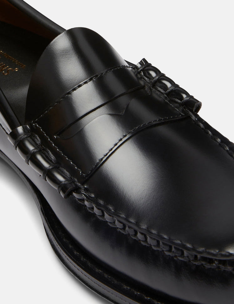 G.H. Bass Weejuns Larson Moc Penny (Leather) - Black — BHODE