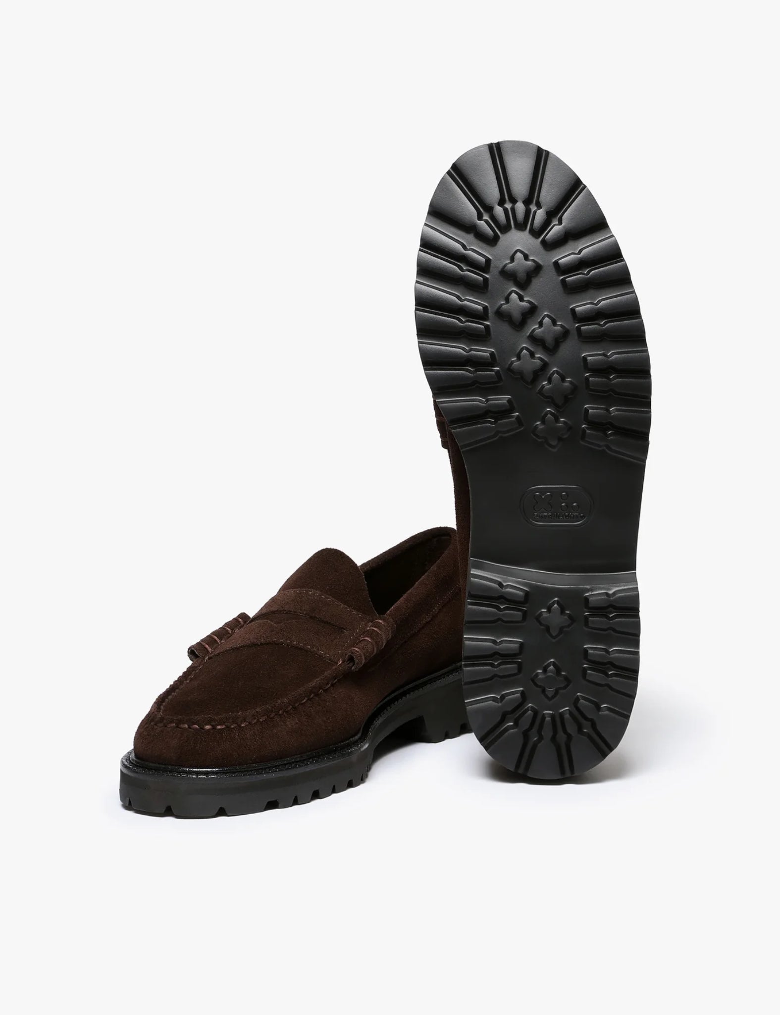 G.H. Bass Weejun 90 Larson Moc Penny Loafer (Suede) - Chocolate Brown — BHODE