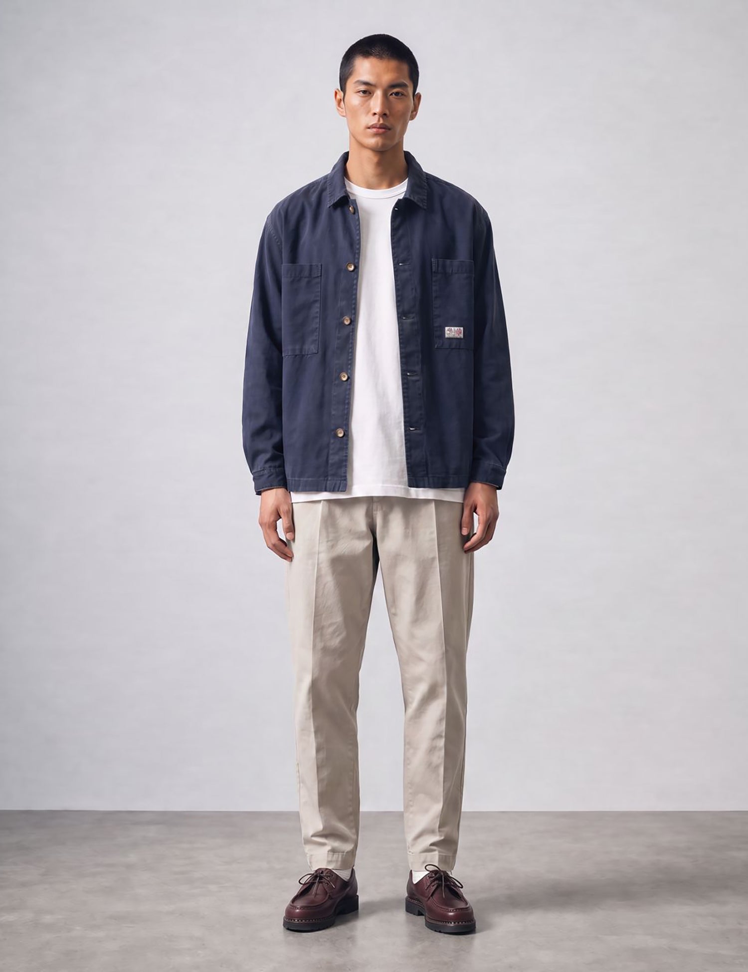 Bhode Hunting Overshirt Twill - Night Sky Blue
