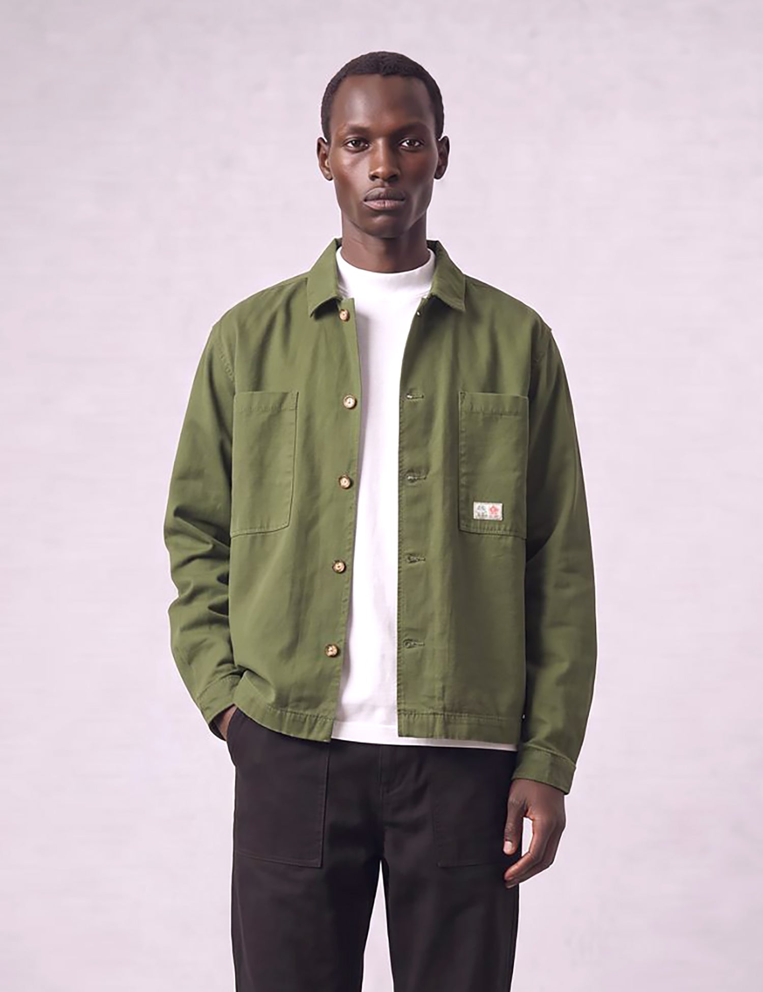 Bhode Hunting Overshirt Twill - Army Green
