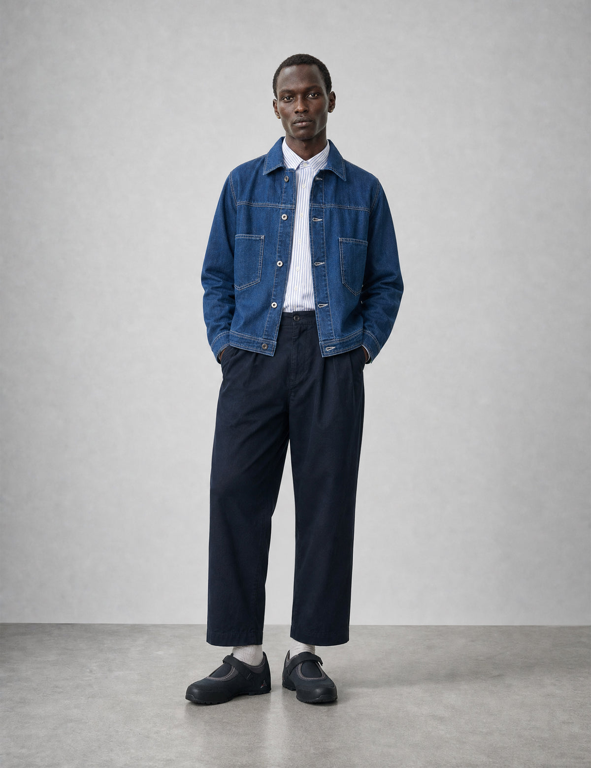 Bhode Denim Jacket - Washed Indigo Blue