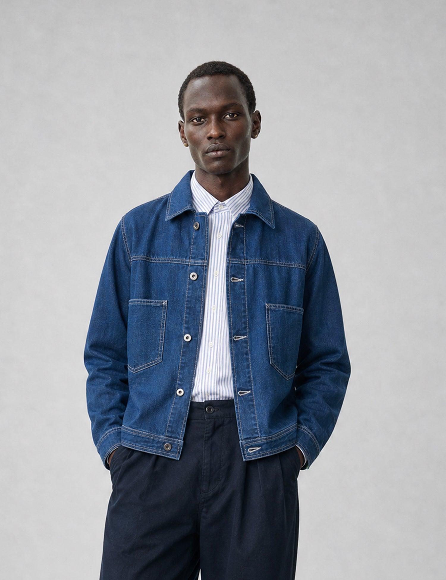 Bhode Denim Jacket - Washed Indigo Blue