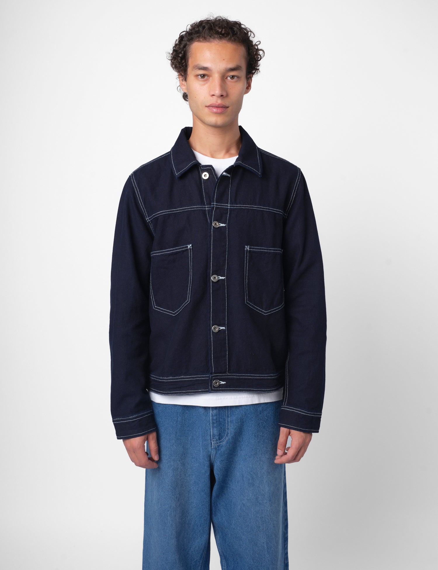 Bhode Denim Jacket - Dark Indigo Blue | Bhode.