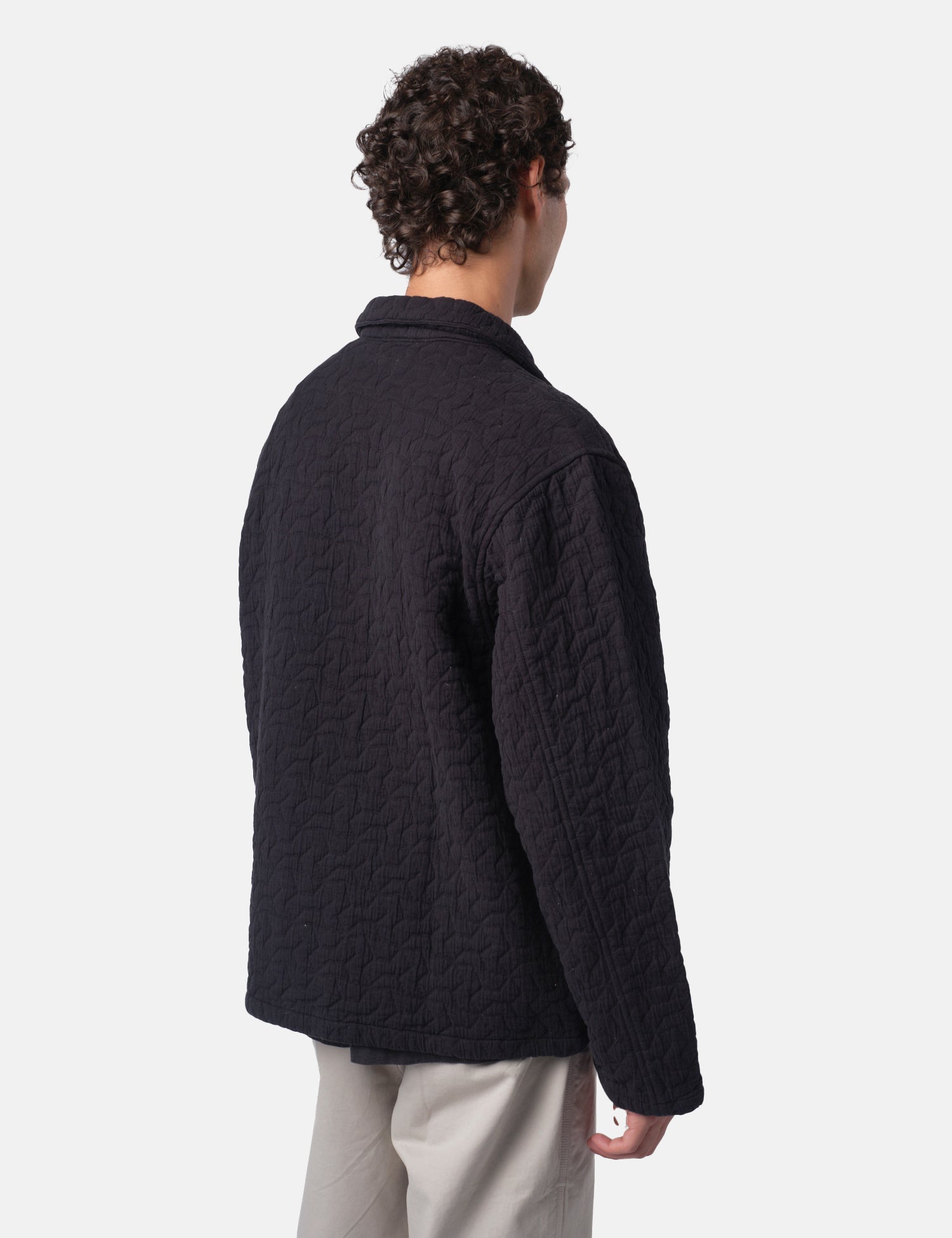 Bhode Textured Zip Jacket - Black