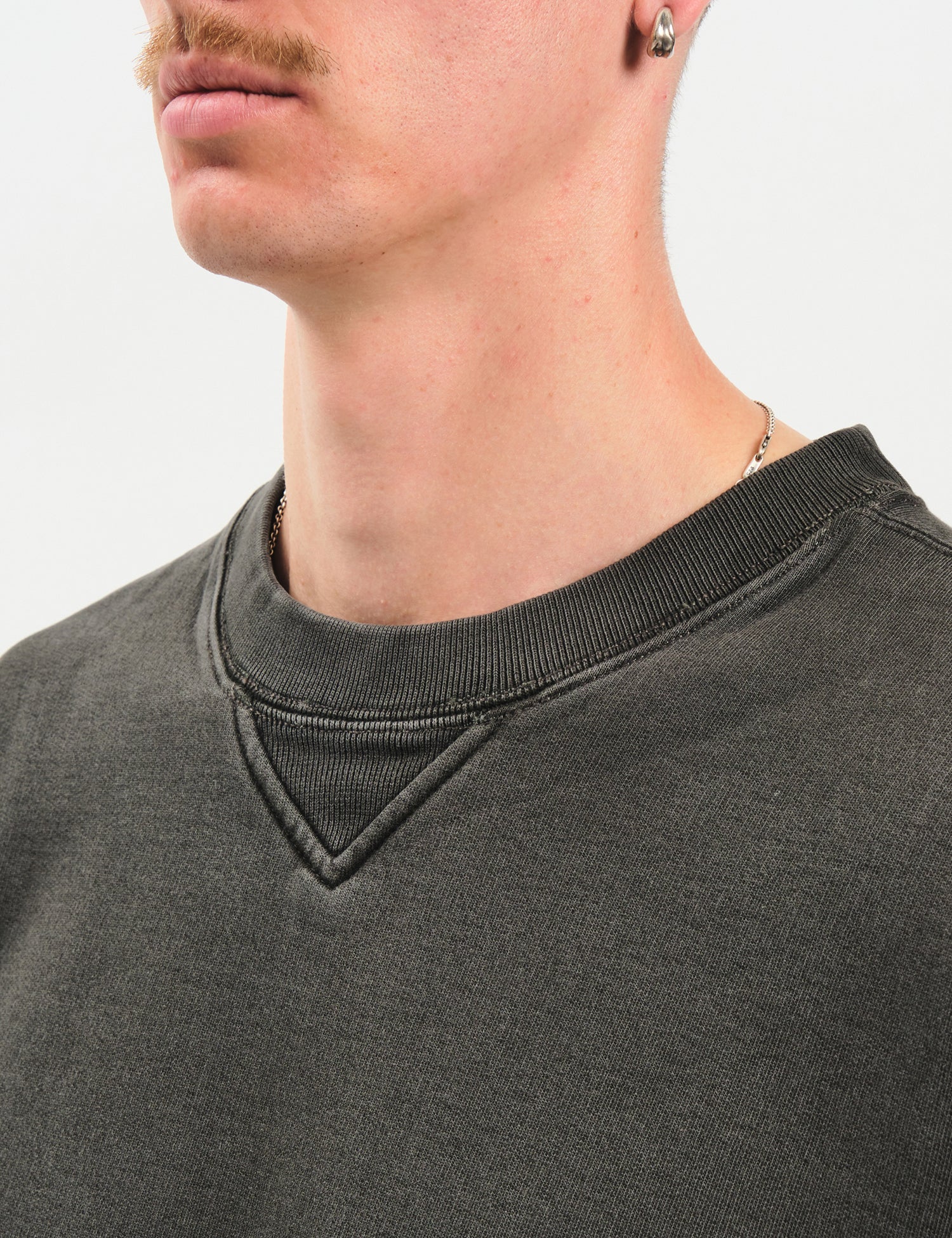 Bhode Box Crew Sweatshirt - Washed Anthracite