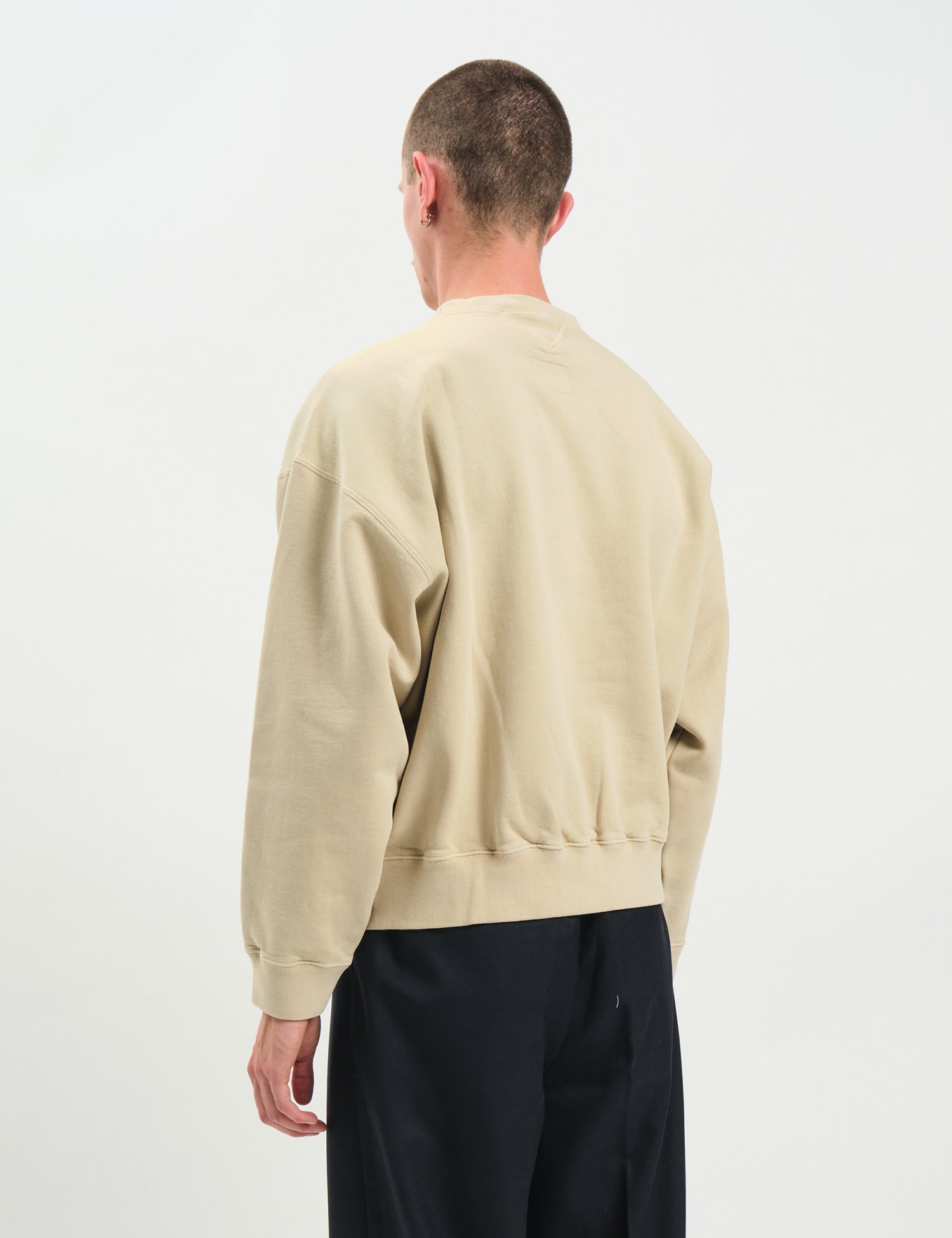 Bhode Box Cropped Sweatshirt - Washed Oyster Grey