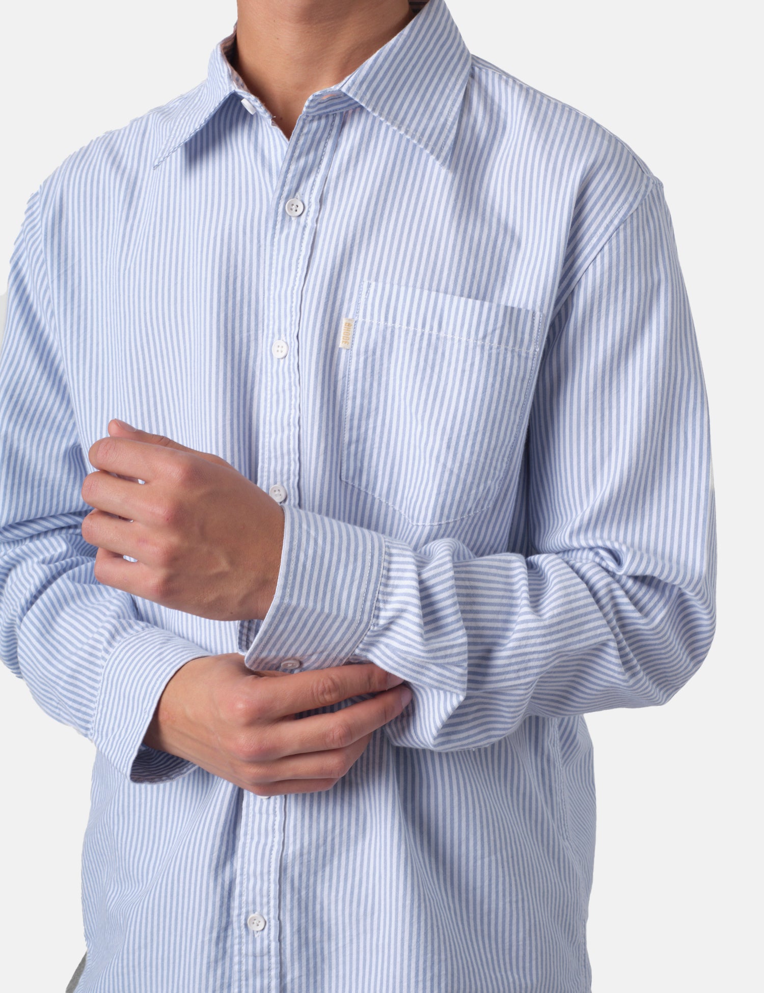 Bhode Box Oxford Shirt - White/Blue