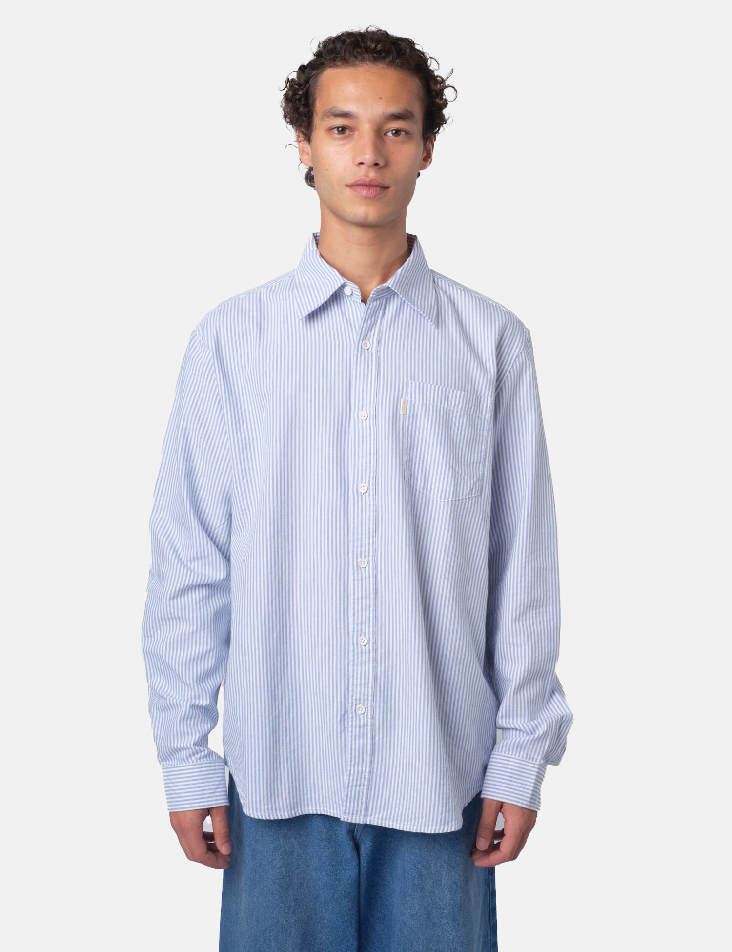 Bhode Box Oxford Shirt - White/Blue