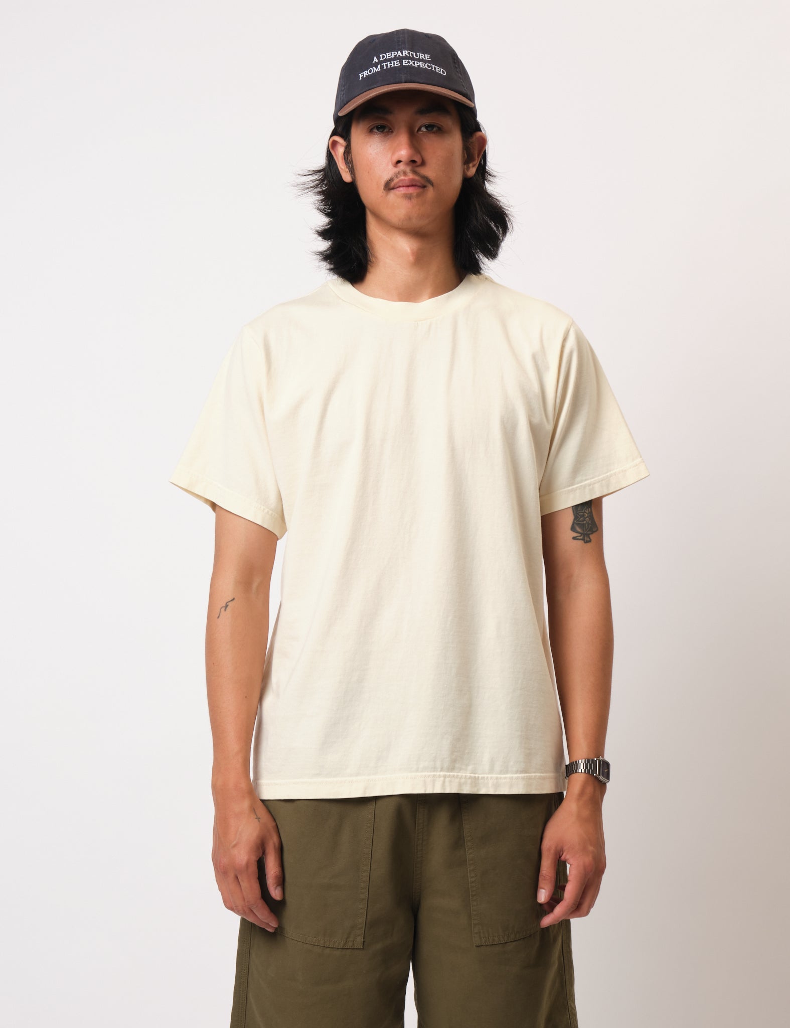 Bhode Stray Dogs Pigment Dyed T-Shirt - Natural