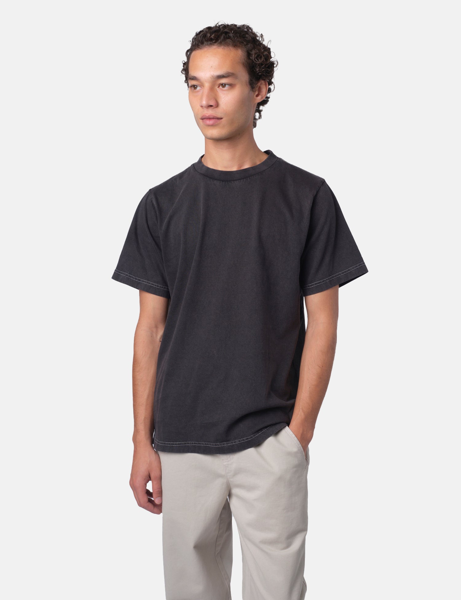 Bhode Pigment Dyed T-Shirt - Washed Black