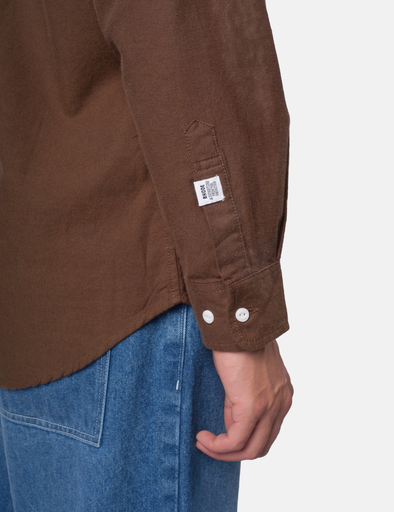 Bhode Flannel Button Down Shirt - Burnt Umber