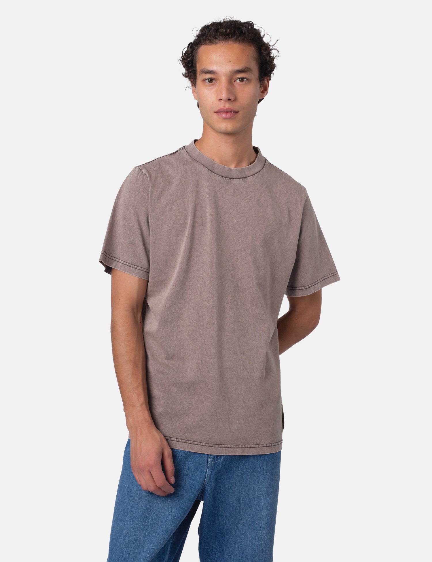 Bhode Pigment Dyed T-Shirt - Used Grey