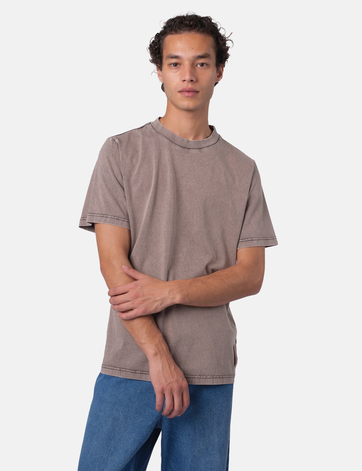 Bhode Pigment Dyed T-Shirt - Used Grey
