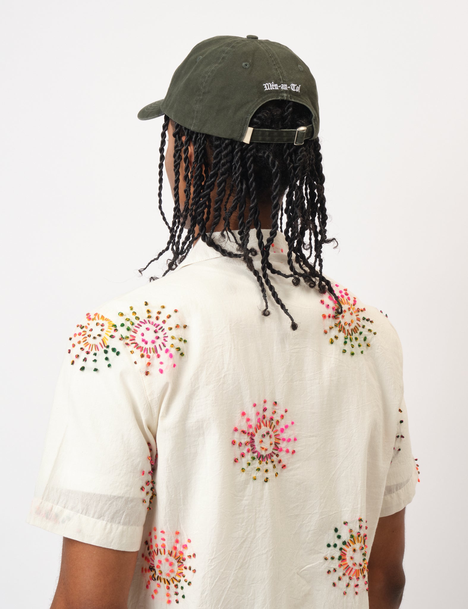 Bhode Mên-an-Tol Sun Cap - Forest Green/Ecru