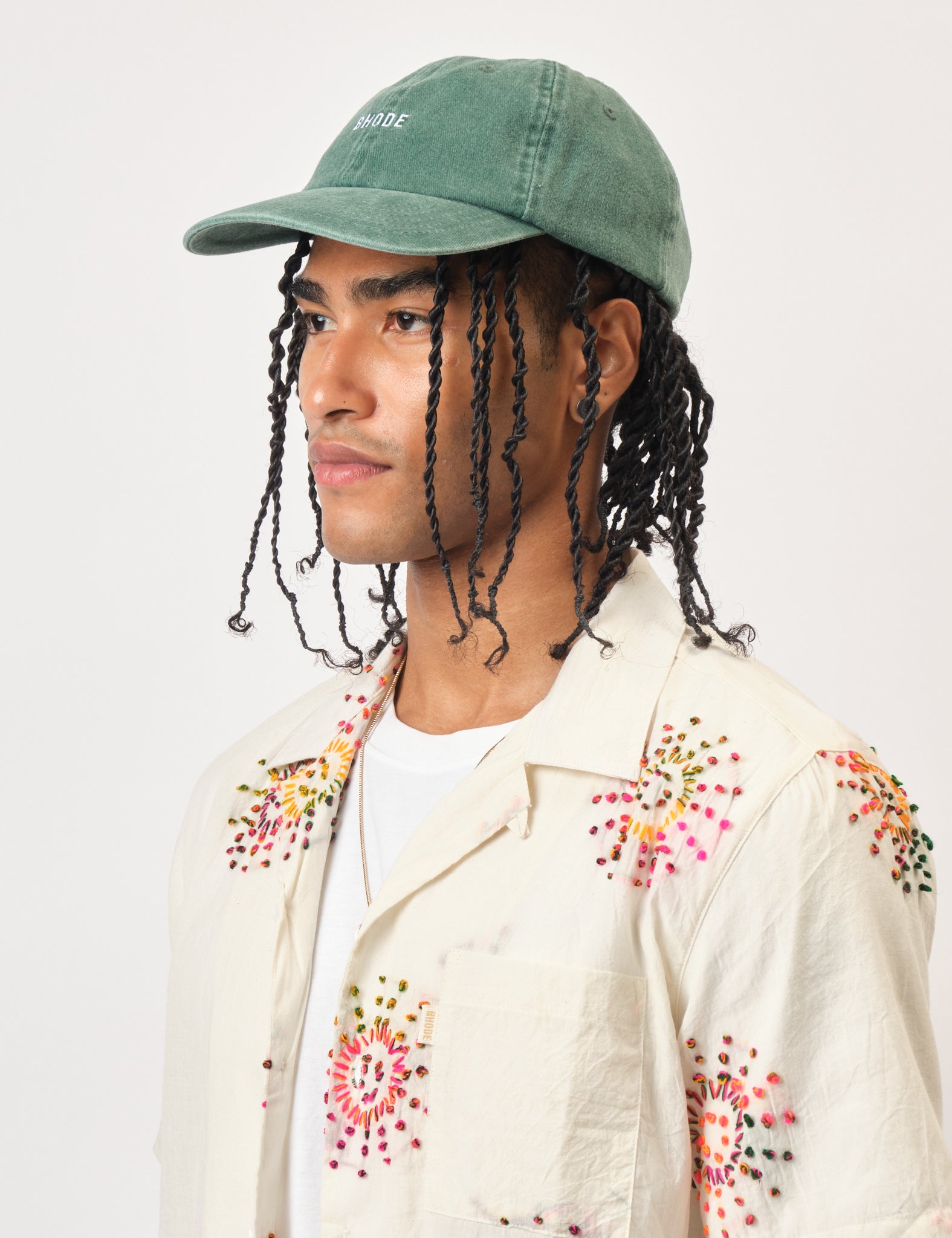 Bhode Washed 6-Panel Cap - Forest Green