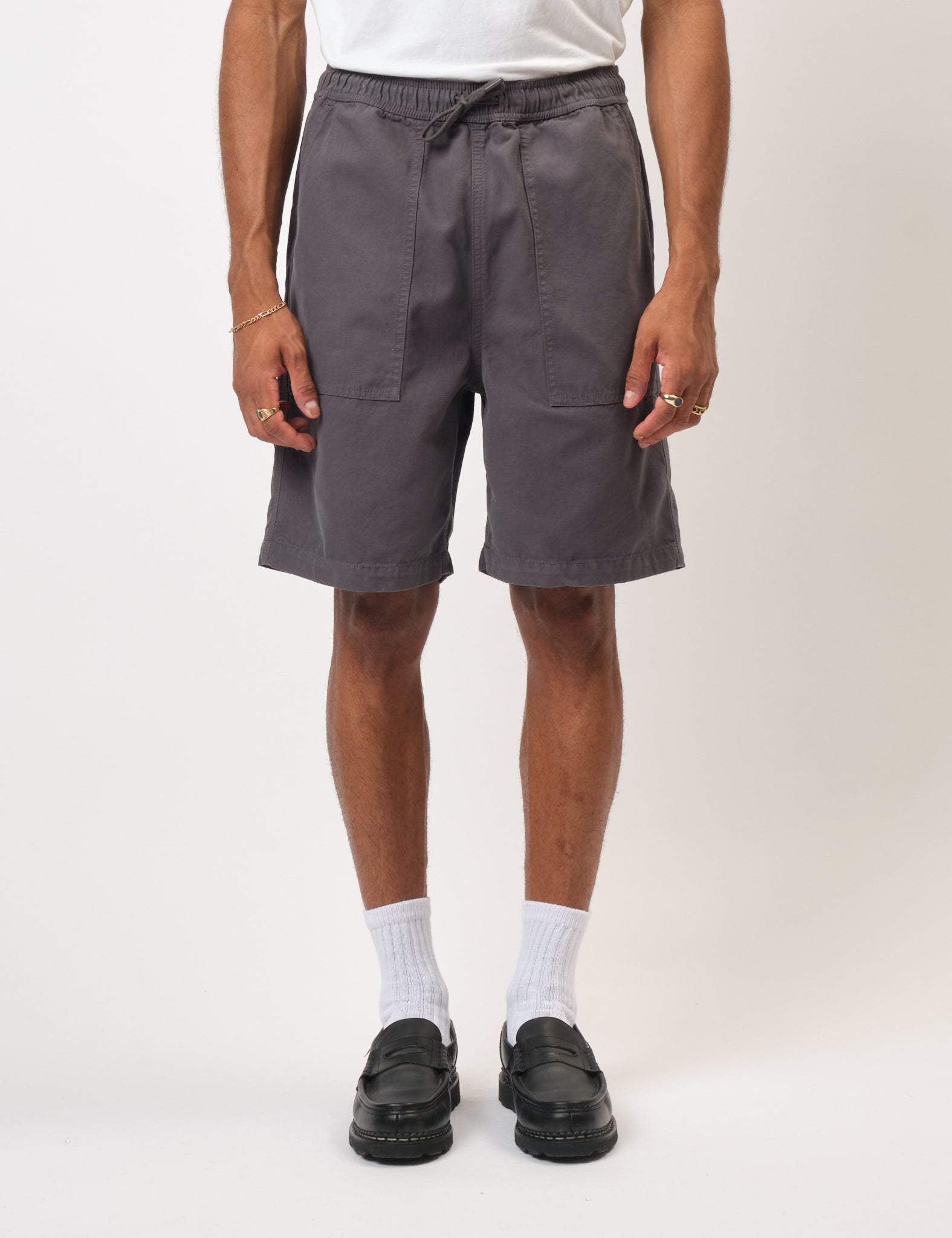 Bhode Fatigue Shorts (Duck Canvas) - Anthracite Grey