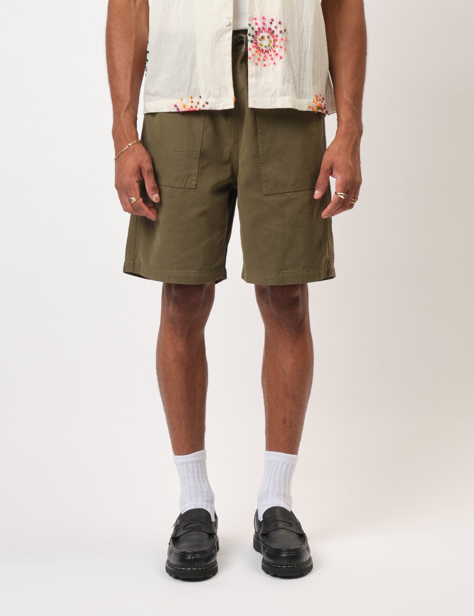 Bhode Fatigue Shorts (Duck Canvas) - Burnt Olive Green