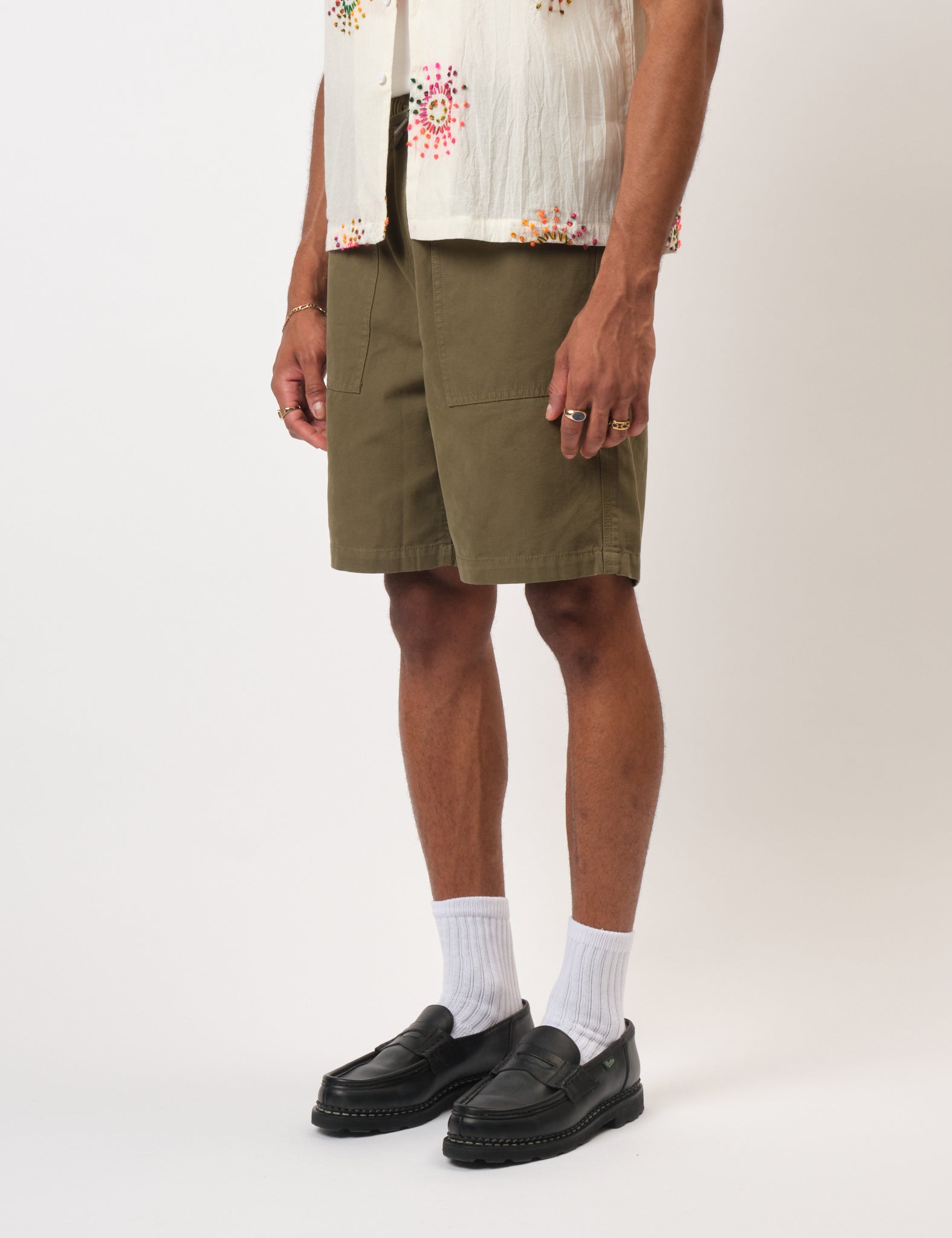 Bhode Fatigue Shorts (Duck Canvas) - Burnt Olive Green