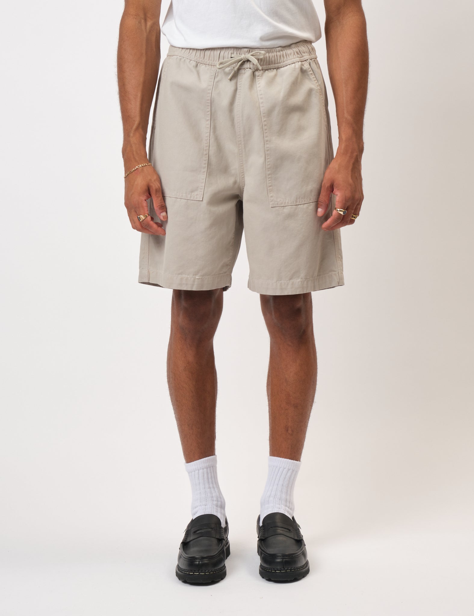 Bhode Fatigue Shorts (Duck Canvas) - Cornish Stone