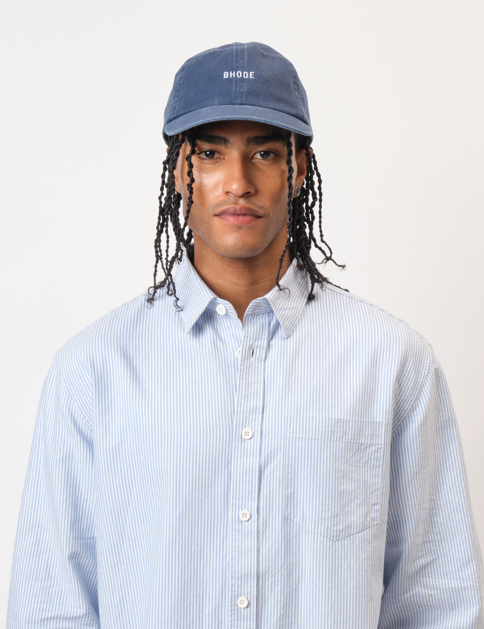 Bhode Box Oxford Shirt - White/Blue