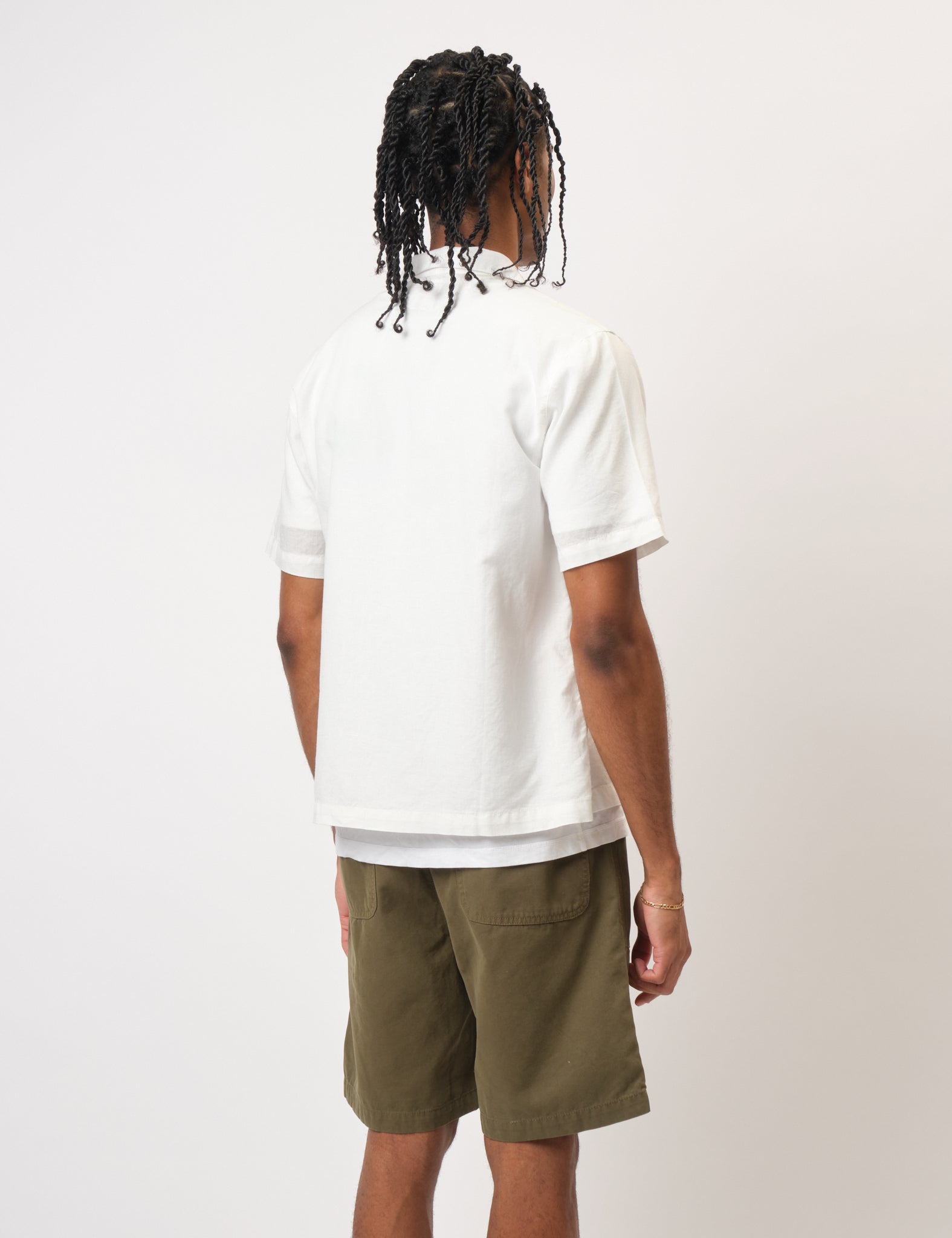 Bhode Cuca Short Sleeve Shirt (Linen) - Ivory White