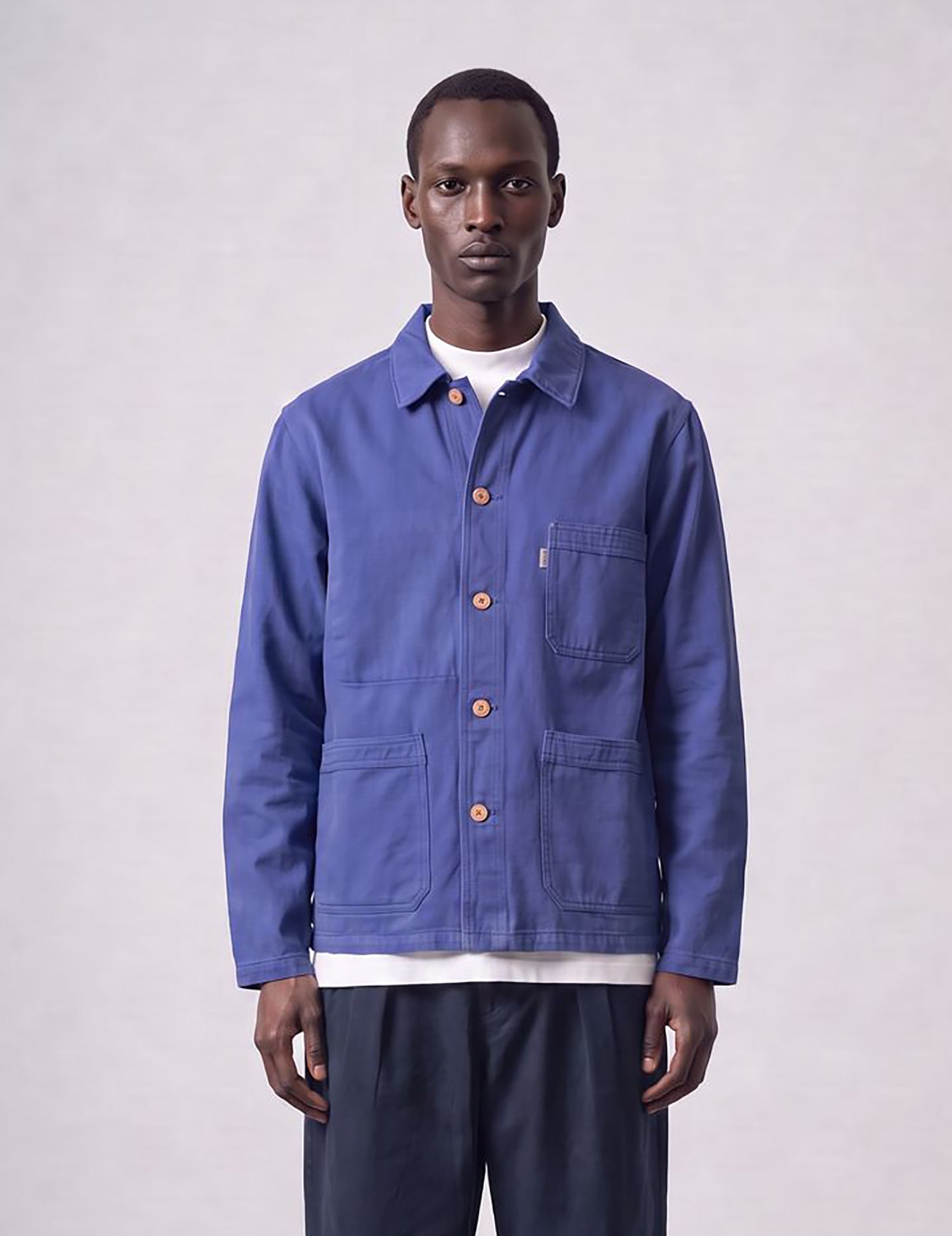 Bhode French Chore Jacket MkII - Classic Blue/Wood Buttons