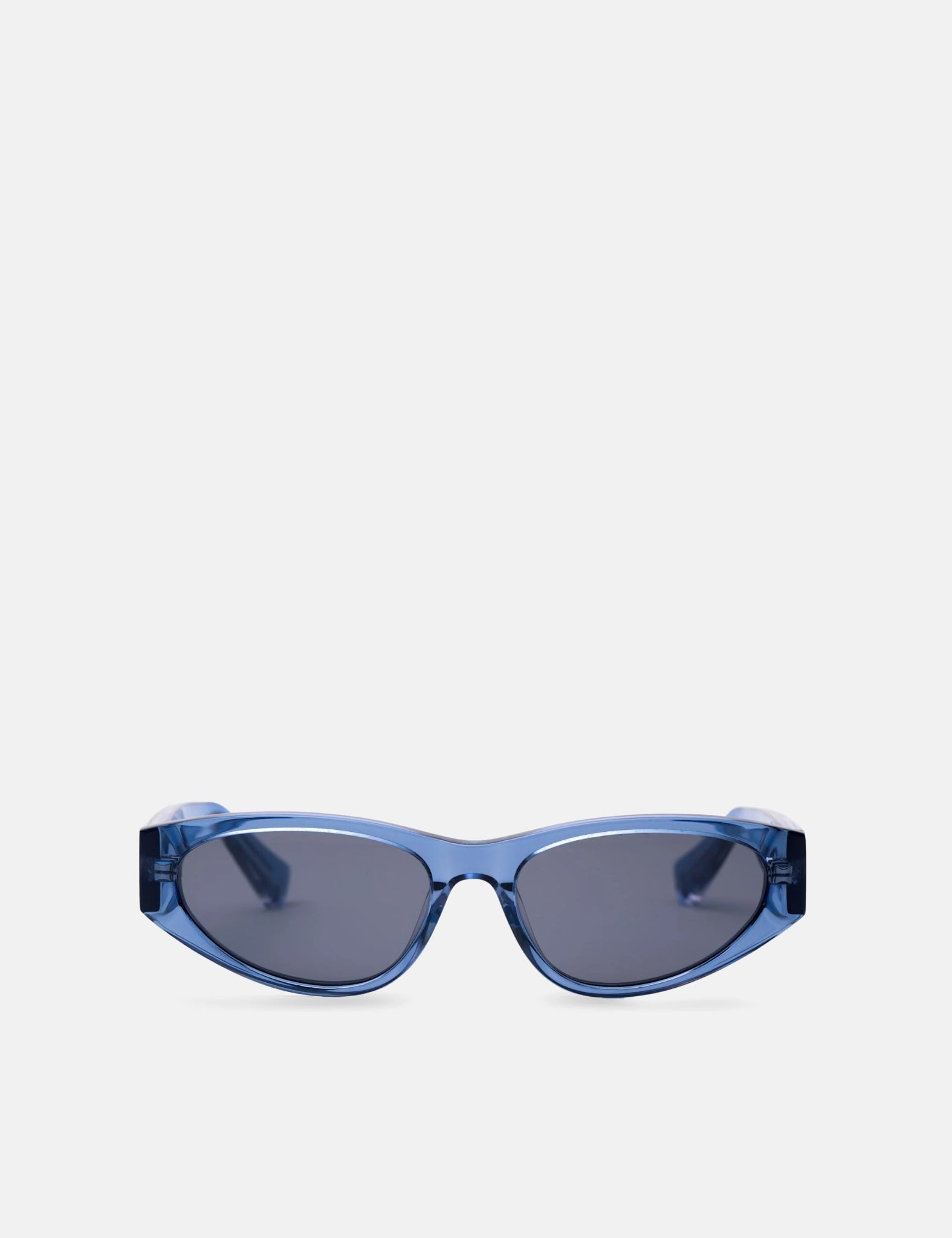 Messy Weekend Blade Sunglasses - Transparent Blue/Transparent/Grey