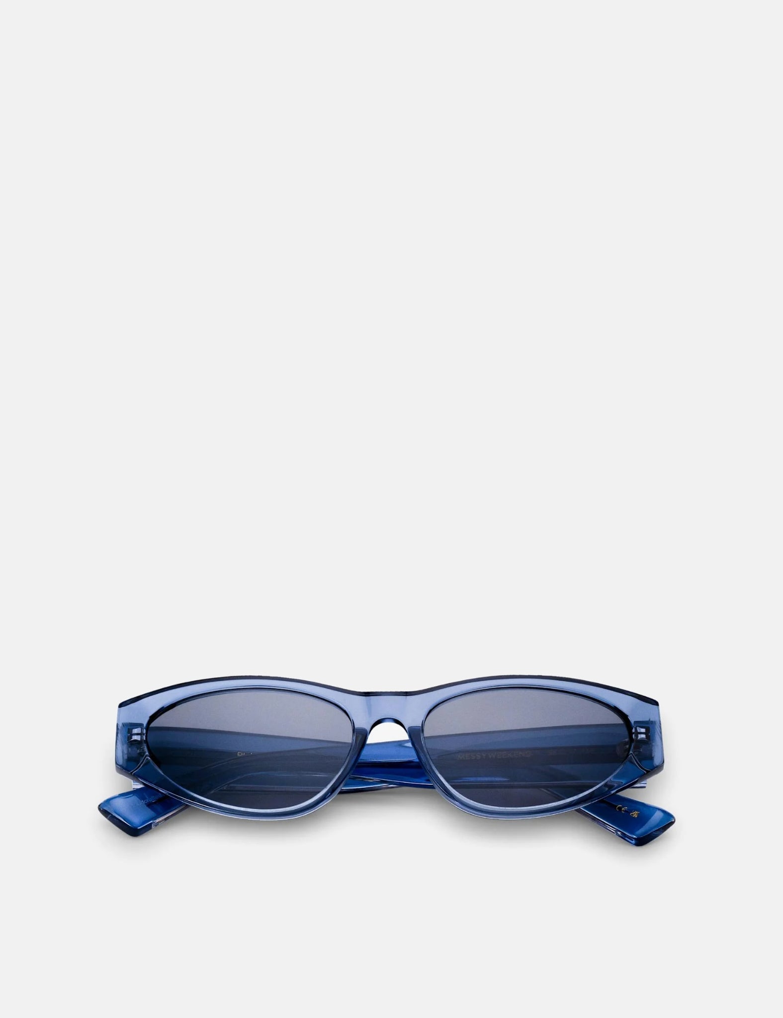 Messy Weekend Blade Sunglasses - Transparent Blue/Transparent/Grey