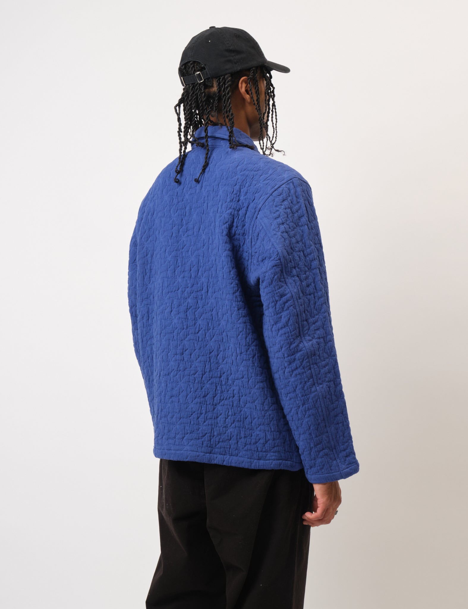 Bhode Textured Zip Jacket - Indigo Blue