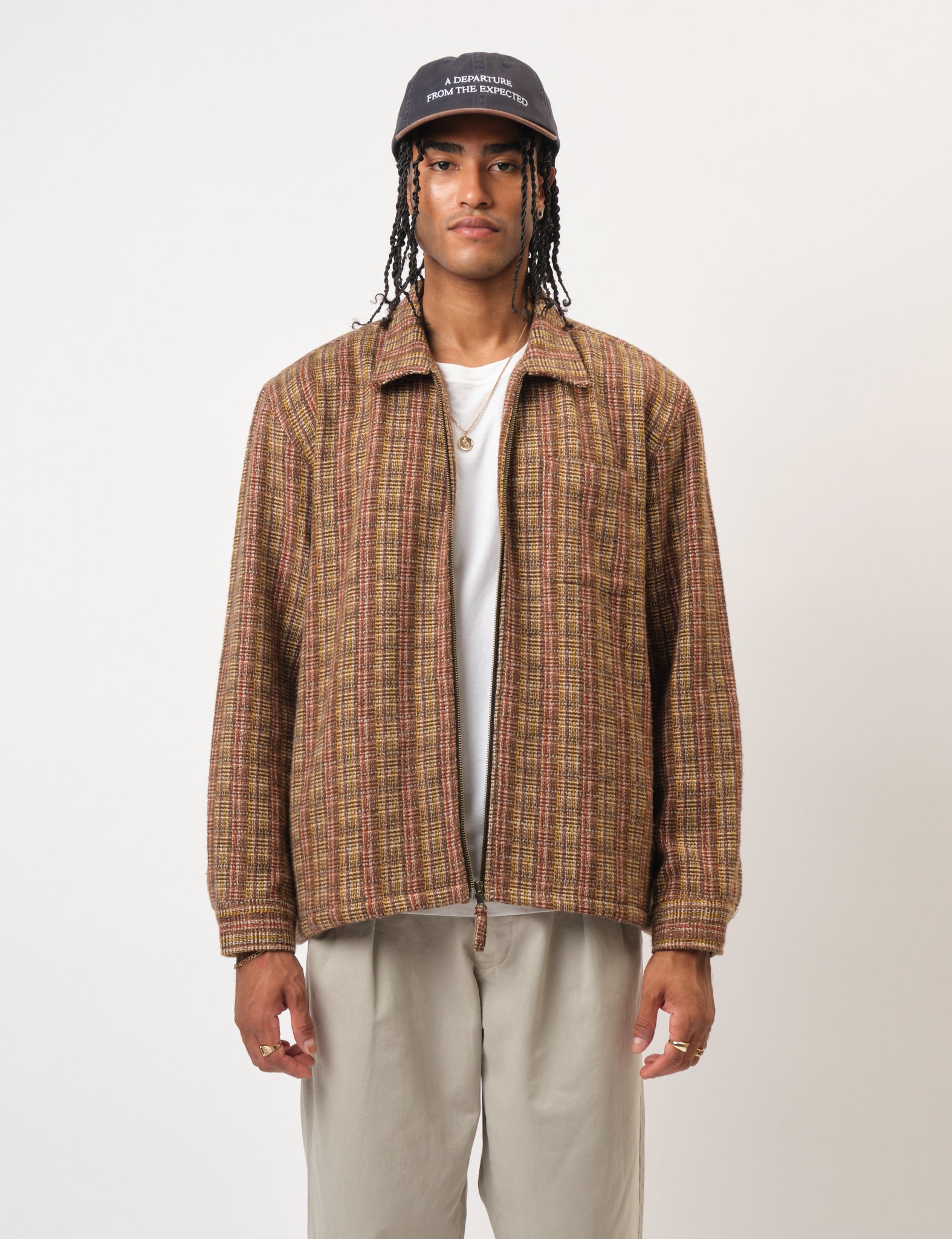 Bhode Zip Shirt (Slubby) - Brown