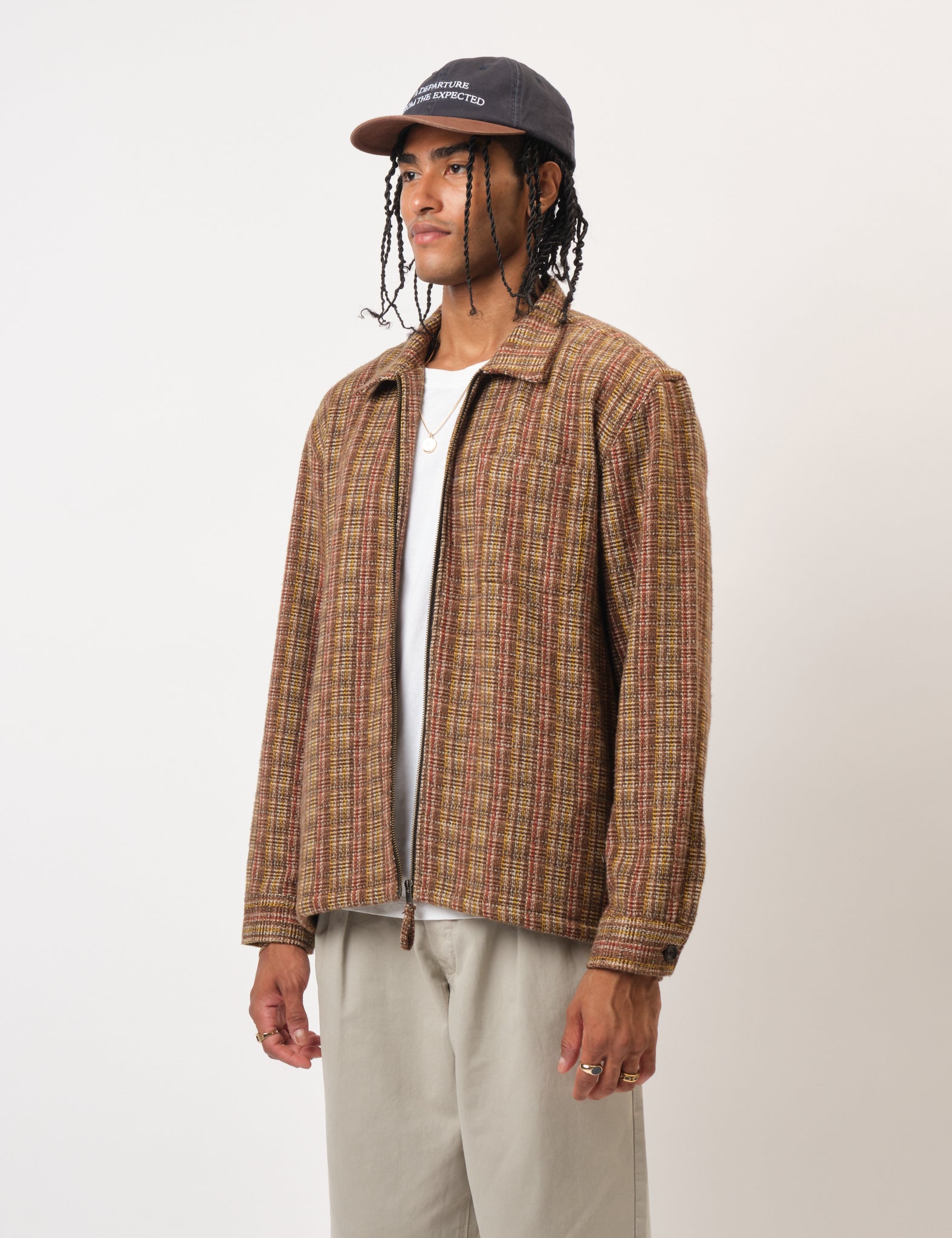 Bhode Zip Shirt (Slubby) - Brown