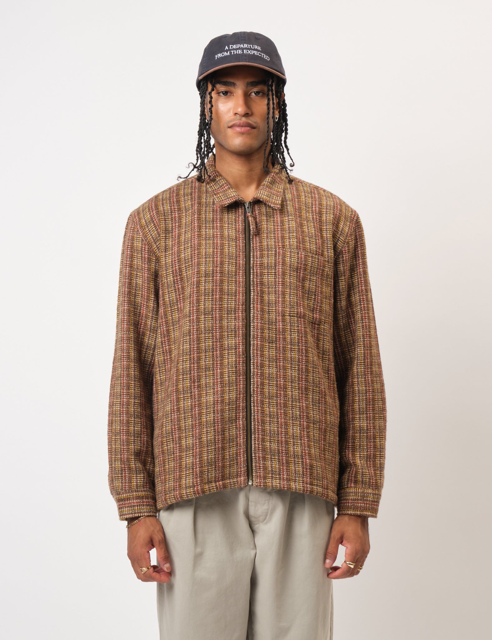 Bhode Zip Shirt (Slubby) - Brown