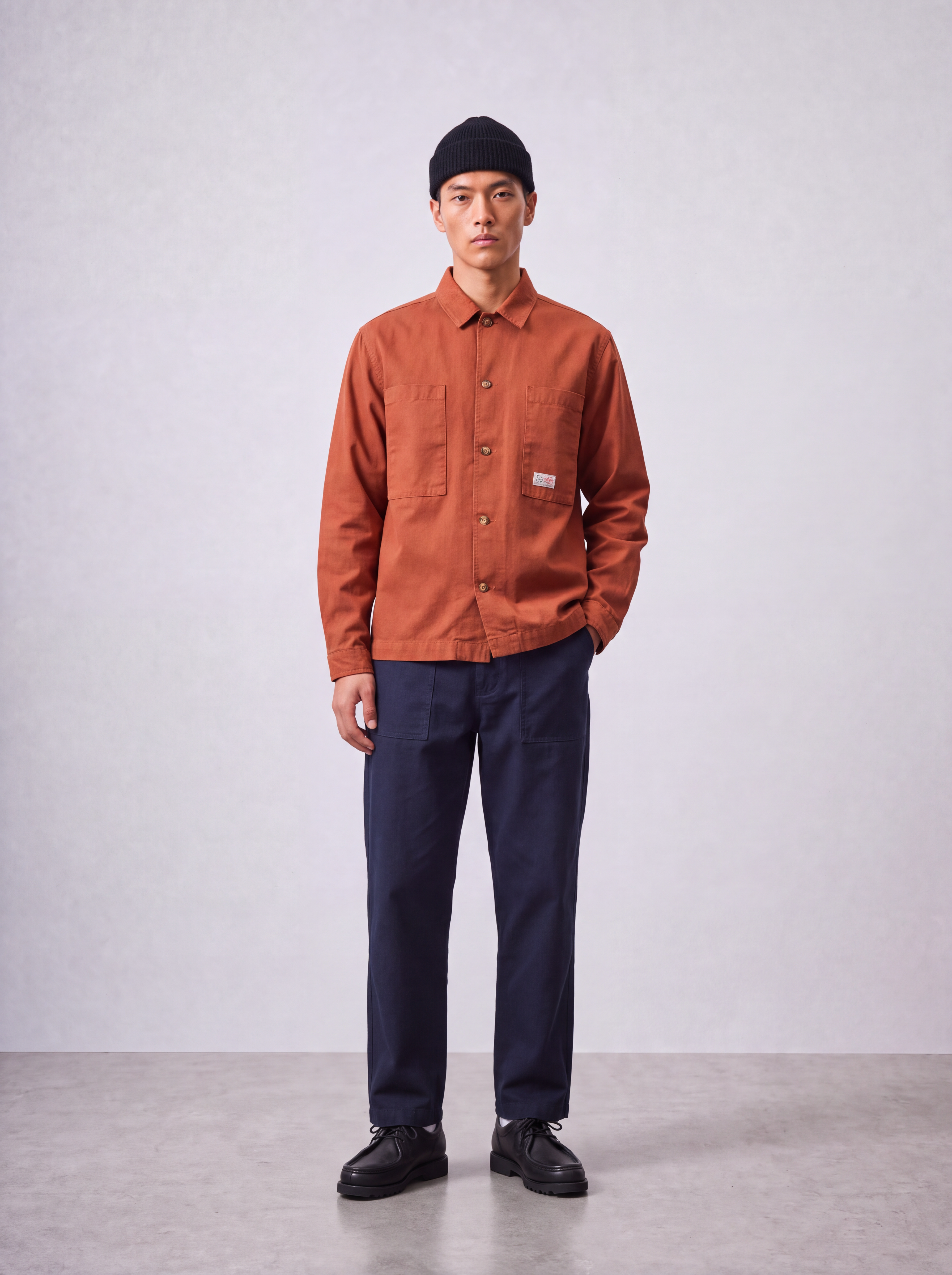 Bhode Hunting Overshirt Twill - Rust