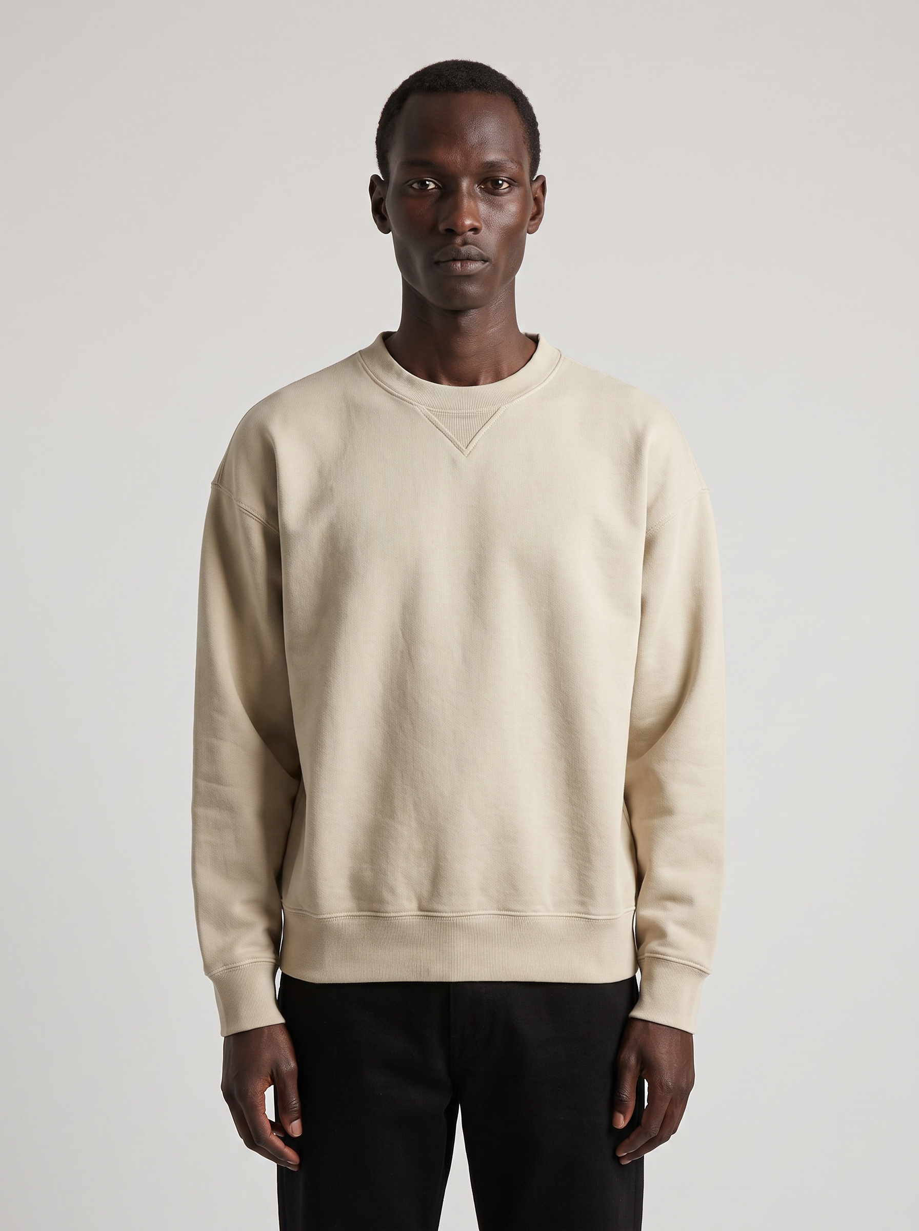 Bhode Box Crew Sweatshirt - Washed Oyster Grey