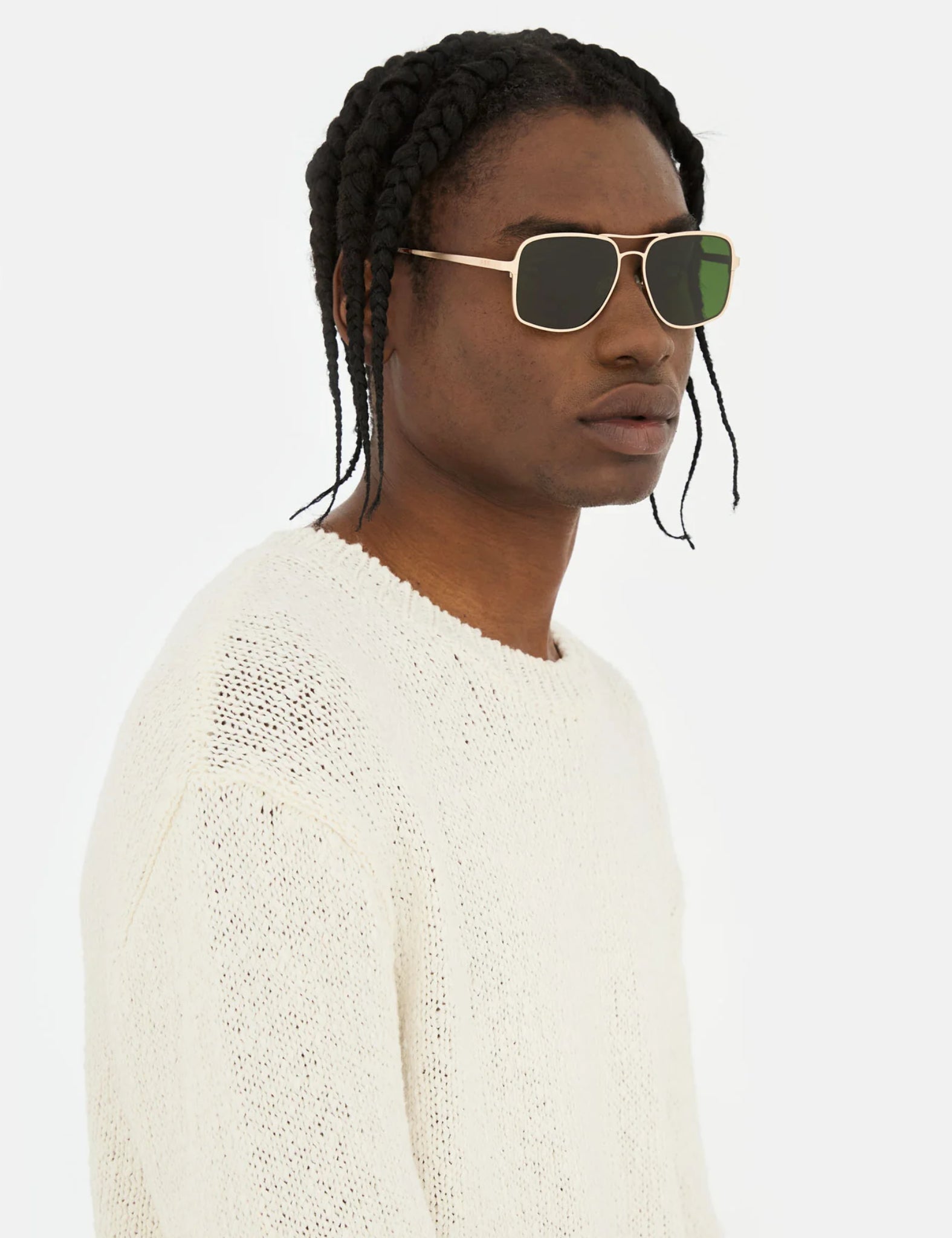 RetroSuperFuture Spliff Classiccs Sunglasses - Gold/Green — BHODE