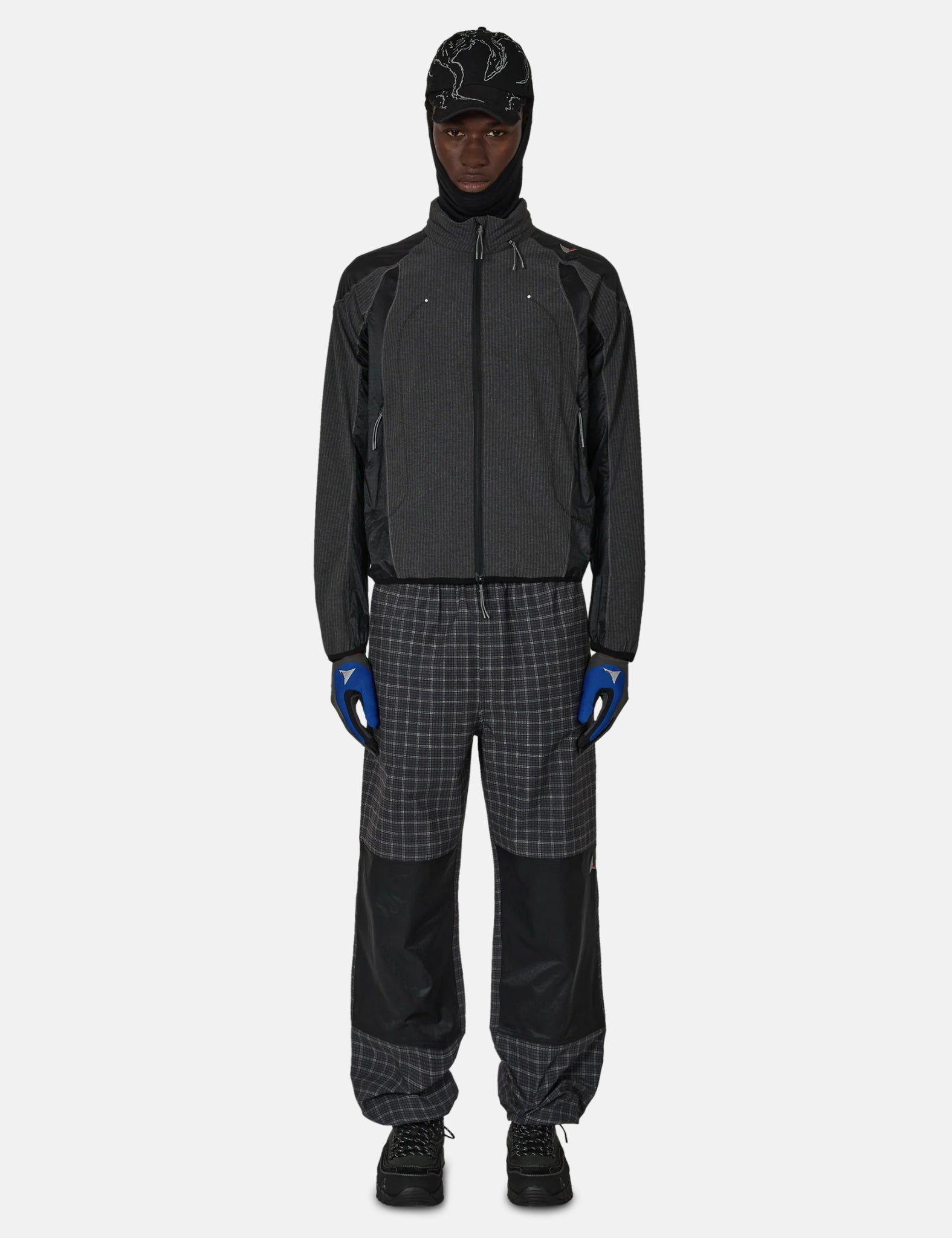 ROA Numb Pinstripe Hooded Wind Jacket - Black — BHODE