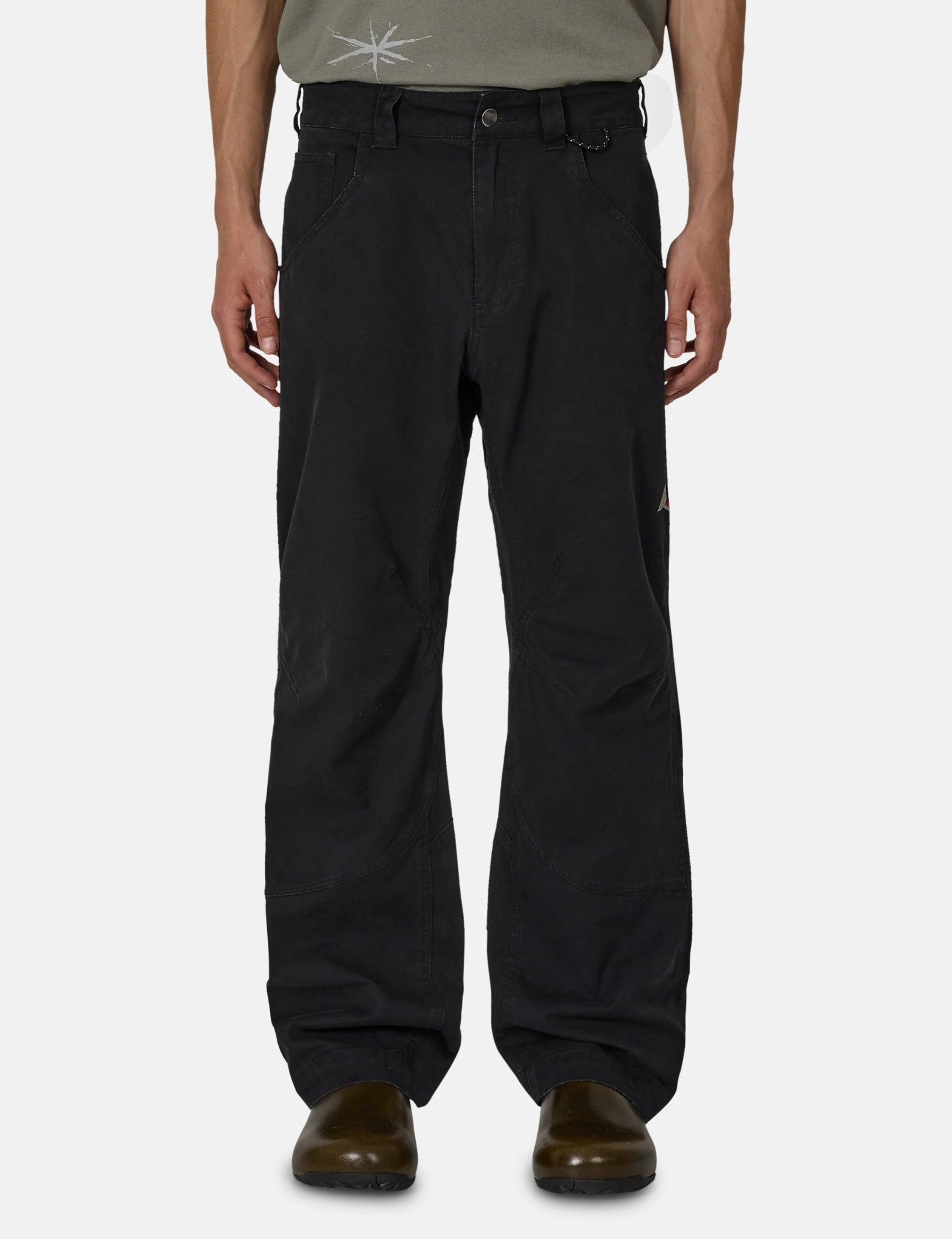 ROA Crimp Shaped Cotton Pants - Anthracite Black — BHODE