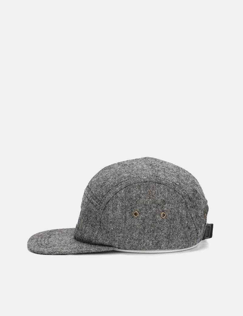 Bhode 5-Panel Cap (Mixed Wool) — Grey