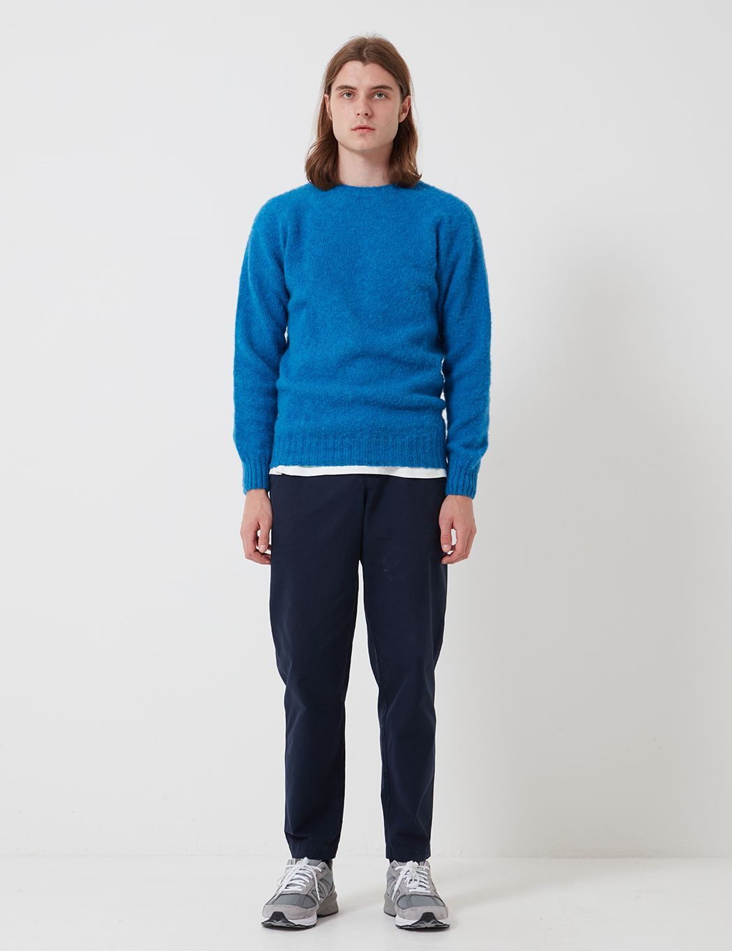 Bhode Supersoft Lambswool Jumper (Made in Scotland) - New Blue