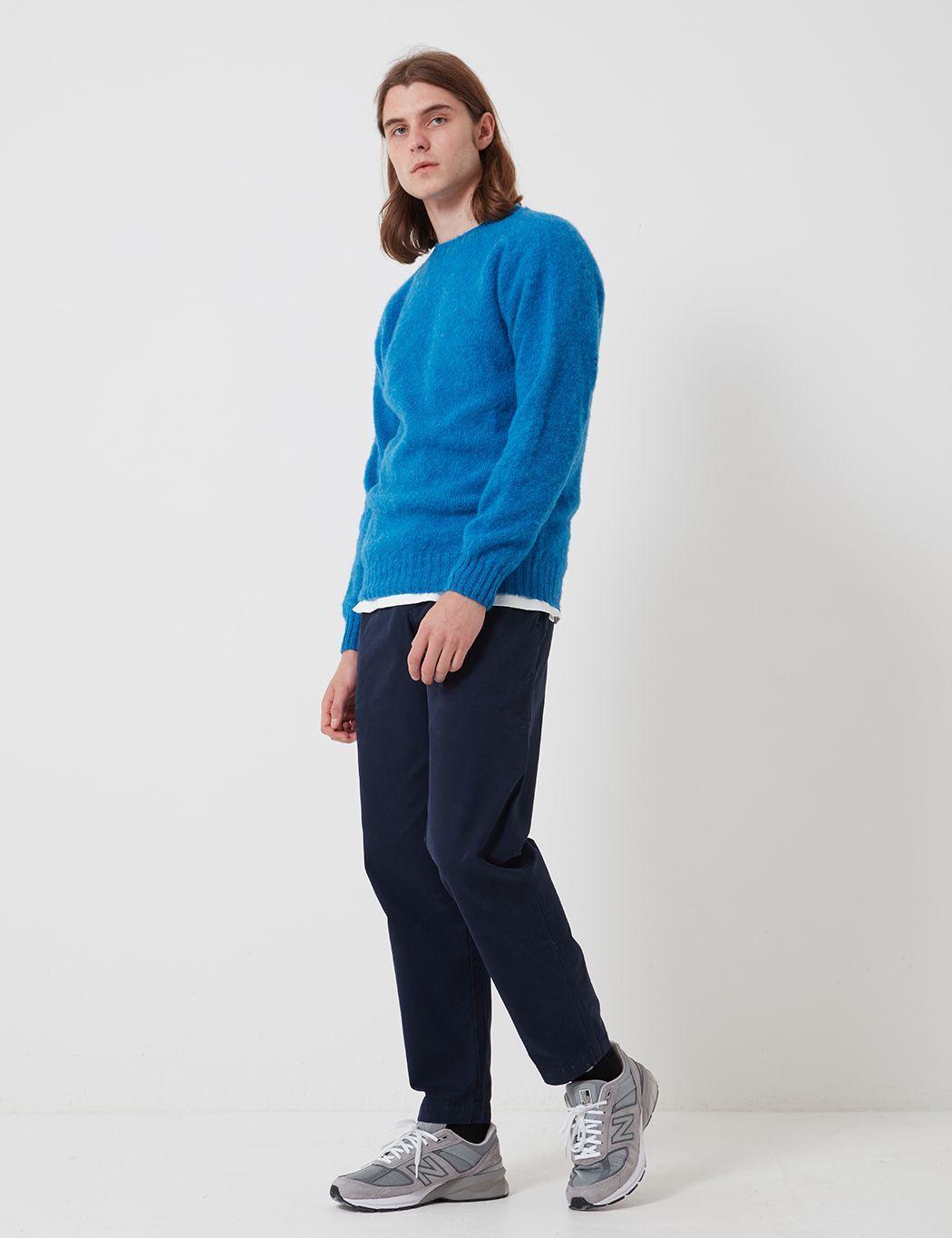 Bhode Supersoft Lambswool Jumper (Made in Scotland) - New Blue