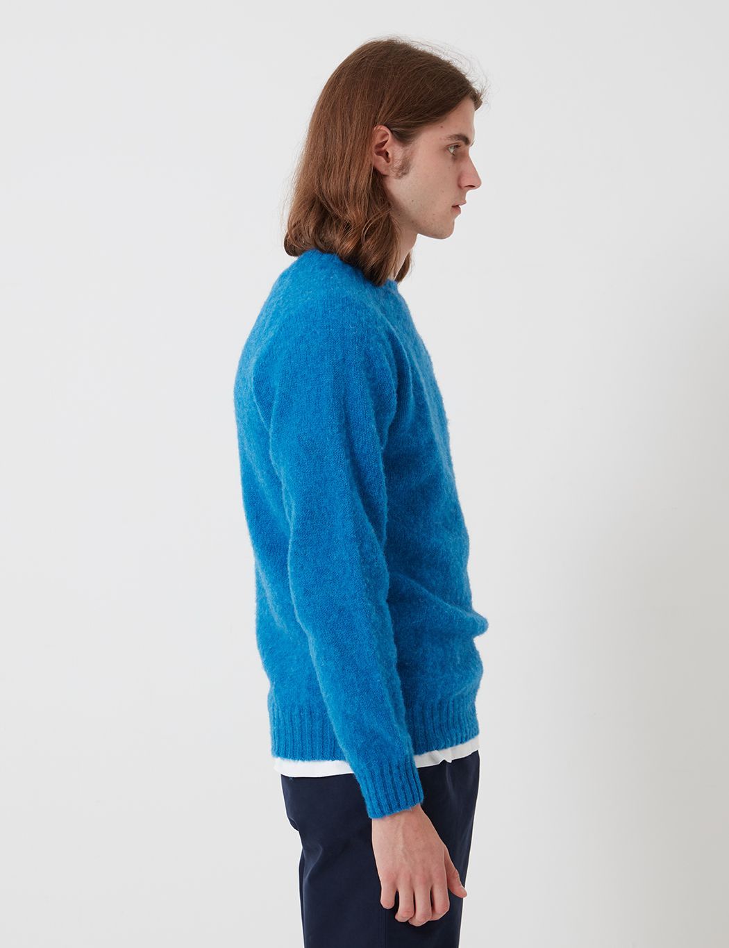 Bhode Supersoft Lambswool Jumper (Made in Scotland) - New Blue