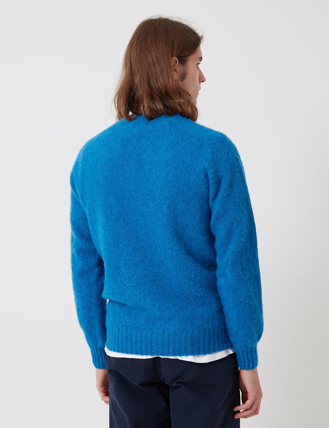 Bhode Supersoft Lambswool Jumper (Made in Scotland) - New Blue
