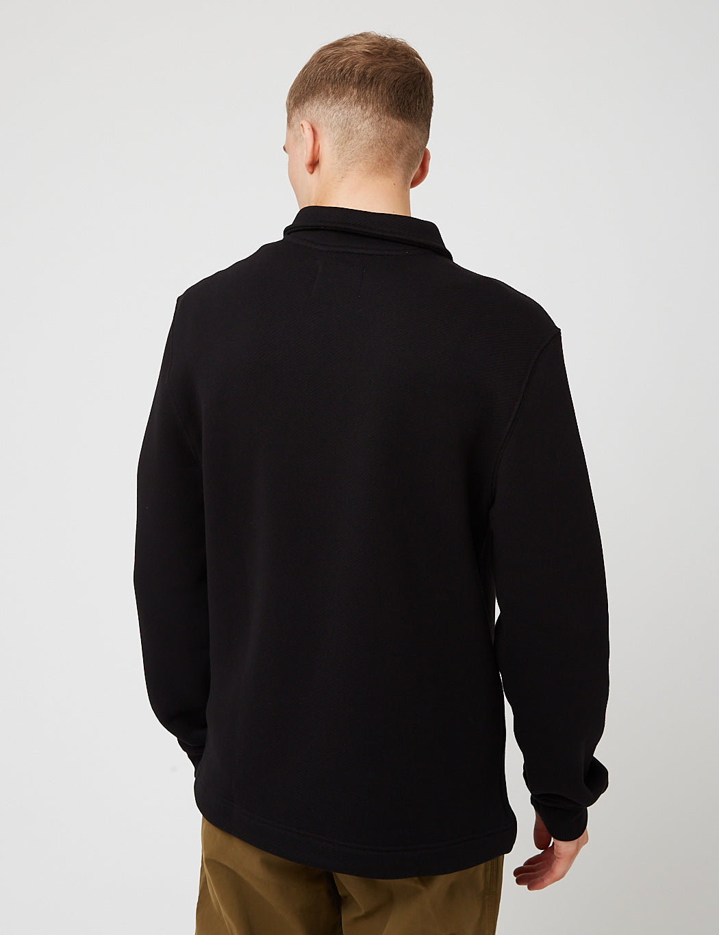 Bhode Everyday Half-Zip Collar Sweatshirt (Loopback) - Black