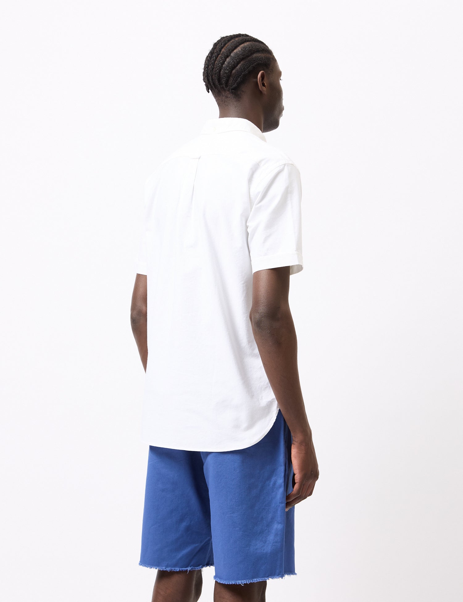 Beams Plus B.D. Pullover Short Sleeve Oxford Shirt - White — BHODE