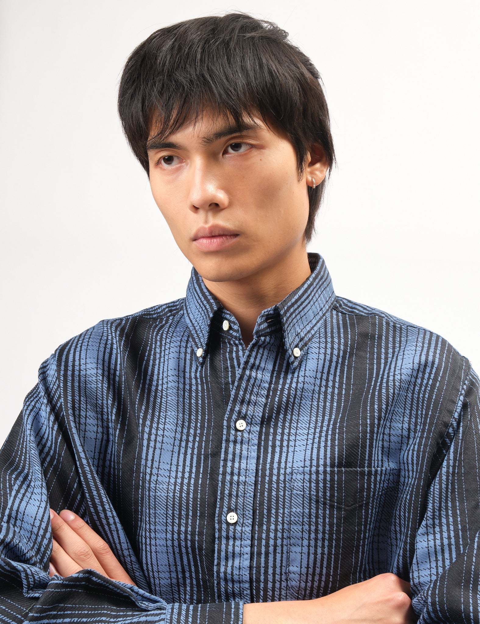 Beams Plus B.D. Check Print Flannel Shirt - Blue — BHODE